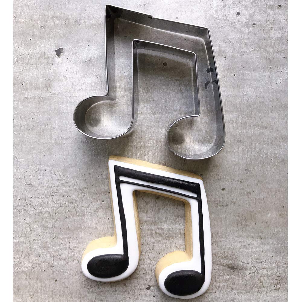 Liliao Double Eighth Note Cookie Cutter Music Biscuit Fondant Cutter - 3.6 X 4 Inches - Stainless Steel