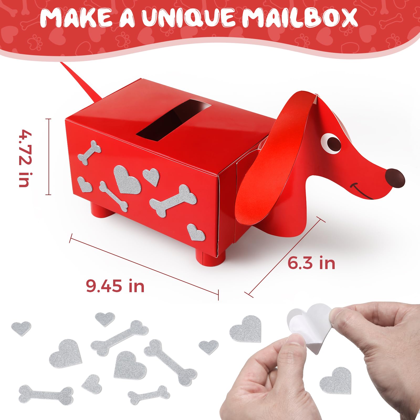 Gloween Valentines Day Box And Cards For Kids Classroom School Exchange, Great Valentines Gifts Party Favors For Boys Girls - Di