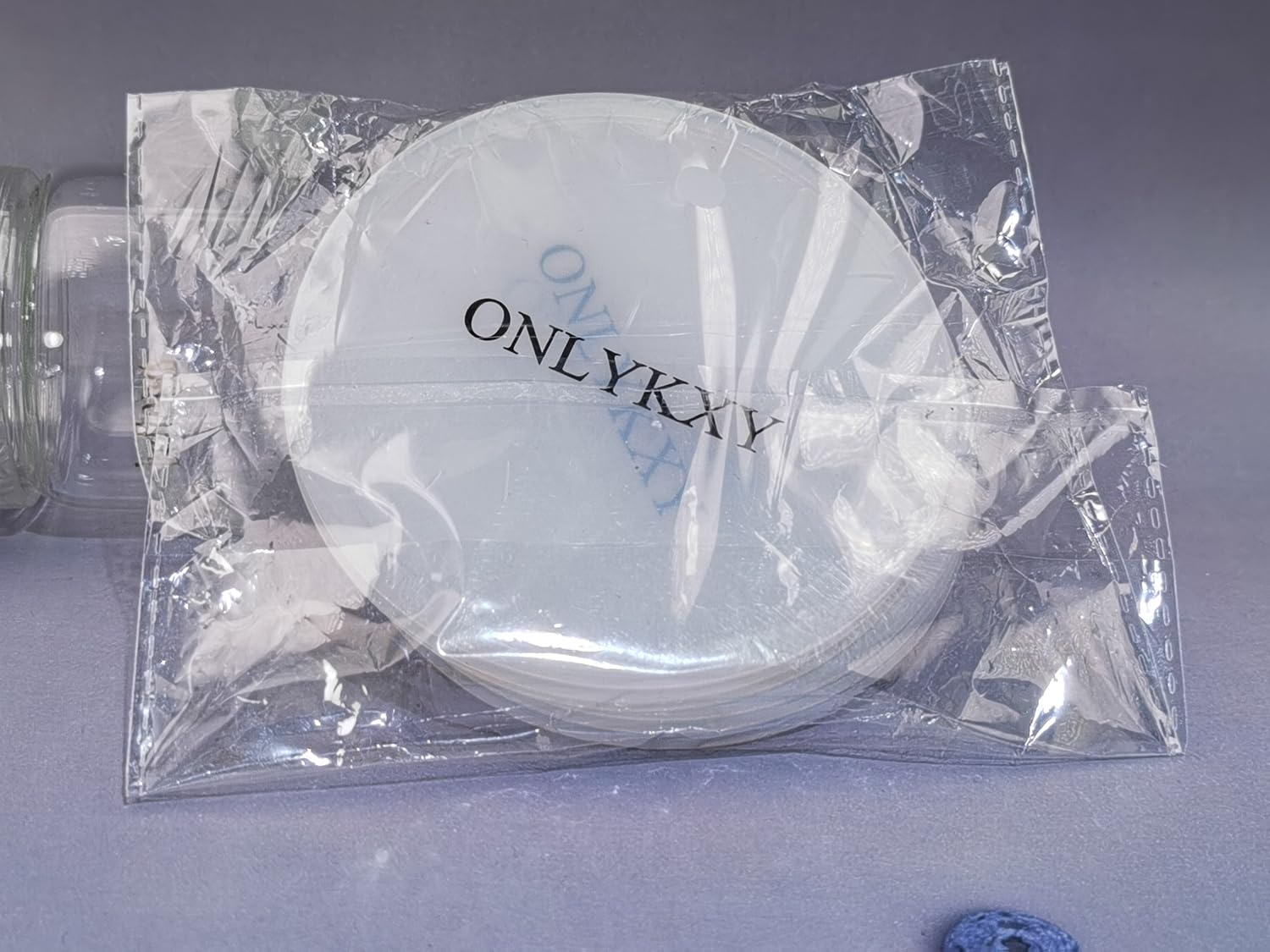 ONLYKXY 3 Pieces 3.93 Inch Silicone Coasters  Round Coasters for Drinks  Beverage Coffee Tea Coaster (White Translucent)