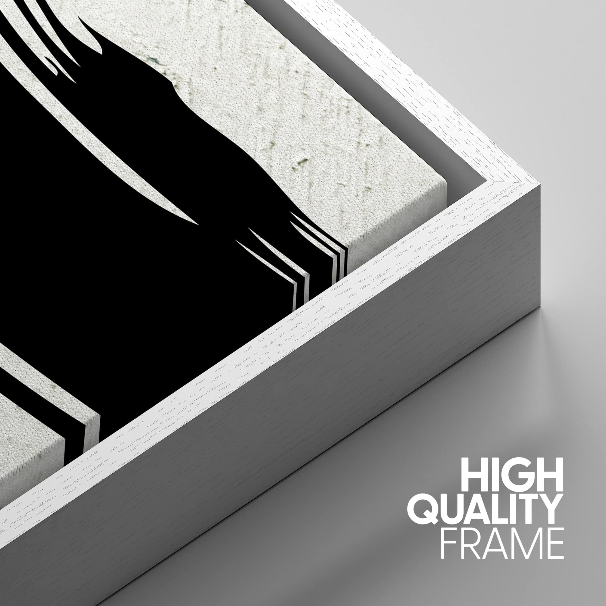 Idea4Wall Framed Wall Art Print Set Gold & Black Interlocking Rings Geometric Shapes Illustrations Modern Art Glam Dramatic Mult