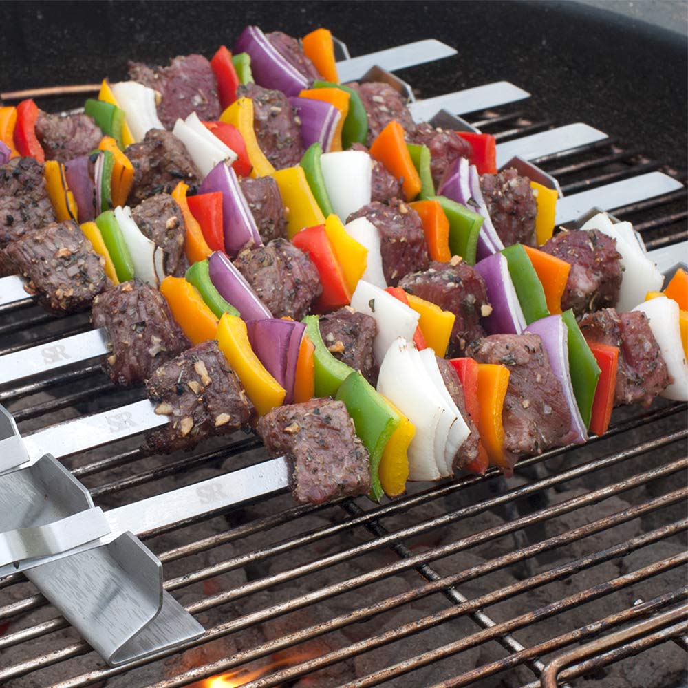 Steven Raichlen Signature Series Sr8816 Stainless Steel Kabob & Rack Set
