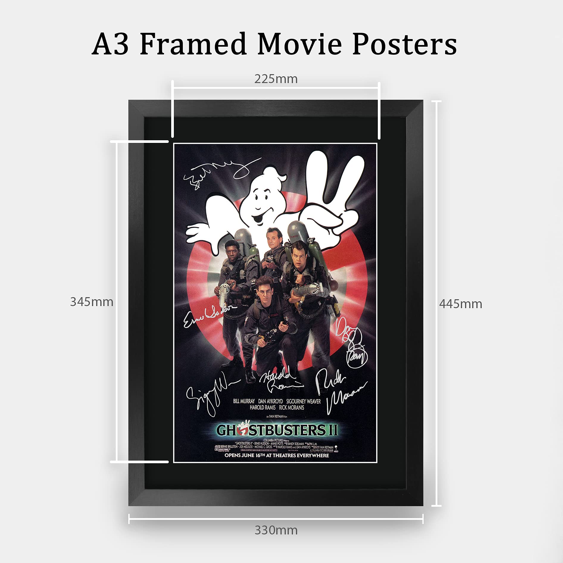 Hwc Trading Ghostbusters 2 Bill Murray, Dan Aykroyd 16 X 12 Inch Framed Gifts Printed Poster Signed Autograph Picture For Movie