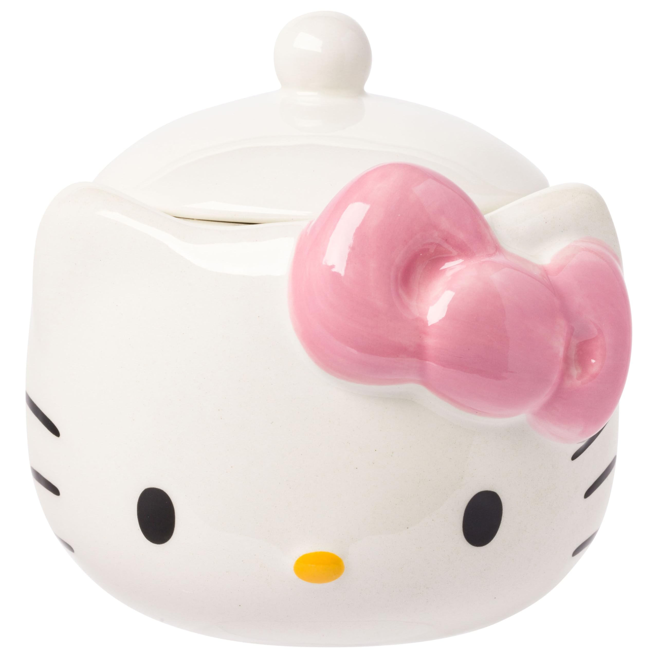Silver Buffalo Sanrio Hello Kitty 3D Sculpted Ceramic Cookie Snack Candy Jar (X-Small)