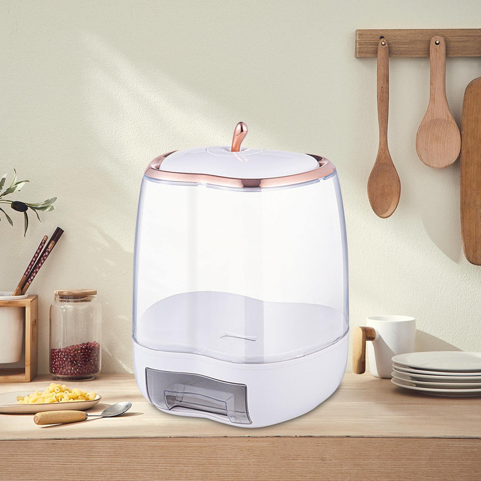Olpad Cereal Bread Storage Food Grain Box Bin For Flour Grain Dispenser Rice Storage Container Rice Dispenser Rice Container Cer