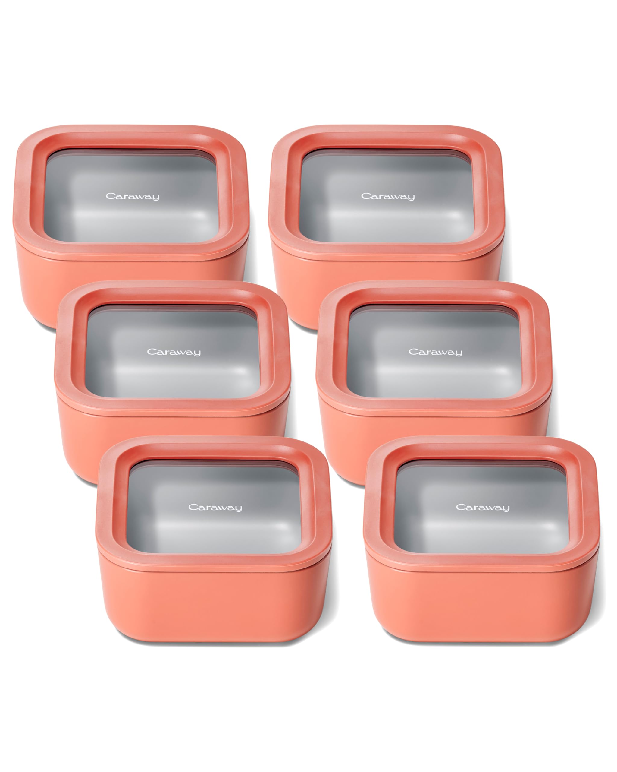 Caraway Small Food Storage Container 6-Pack Perracotta