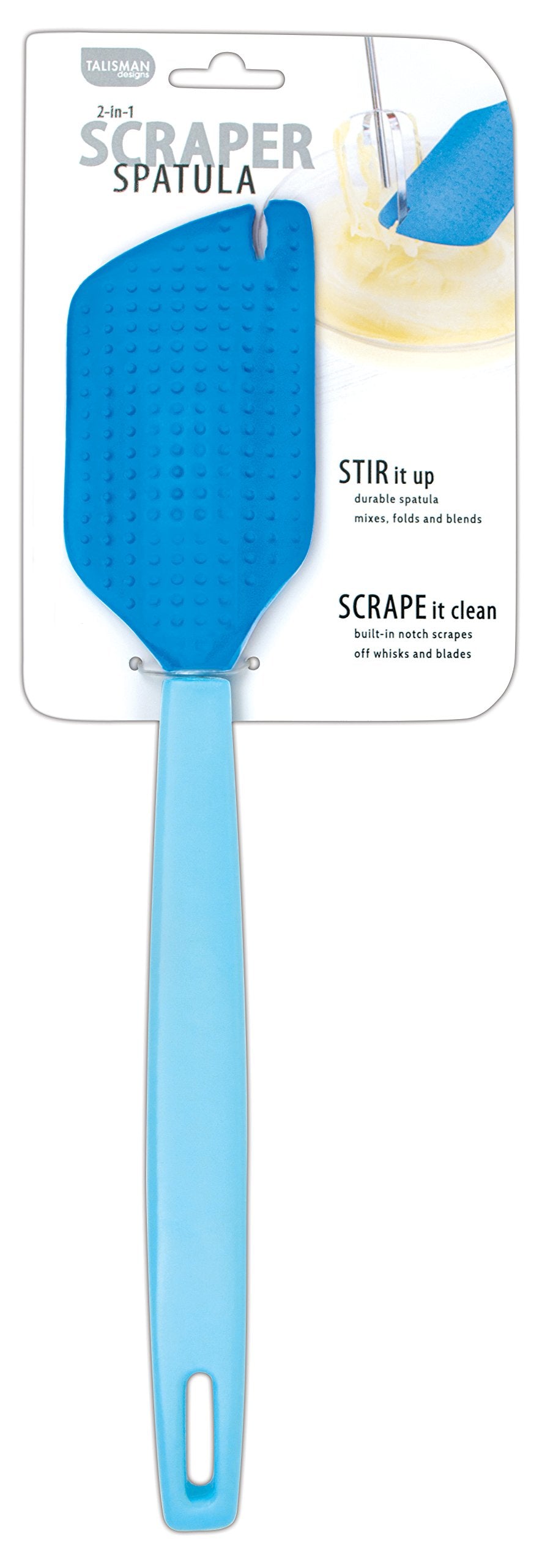 Talisman Designs 2-In-1 Beater Scraper & Spatula | Baking & Cooking Kitchen Tool | Multipurpose Utensil | Spatula Baking Scraper