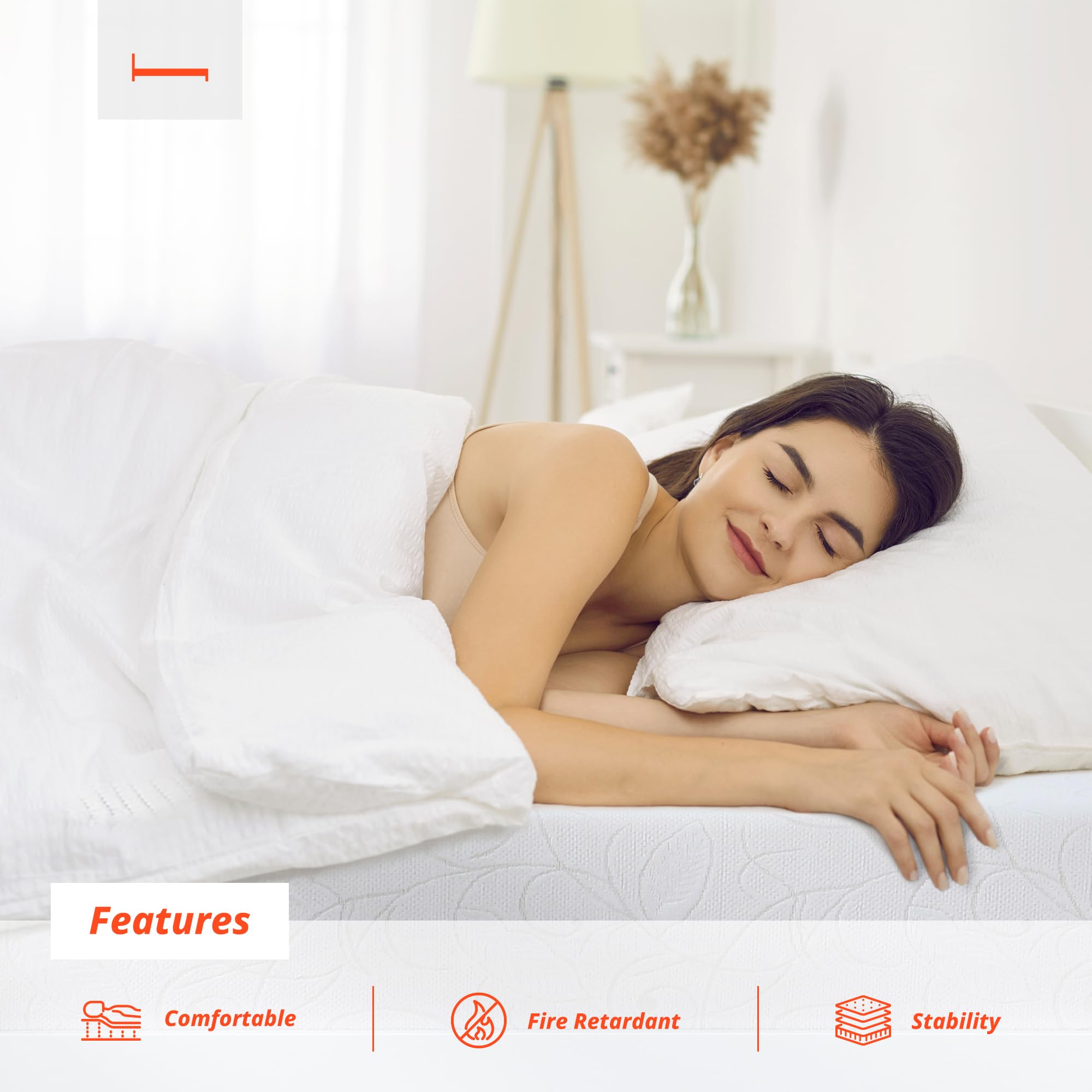 Primasleep Full Mattress, 7 Inch Deluxe Gel Memory Foam Mattress, Gel Infused For Comfort And Pressure Relief, Certipur-Us Certi