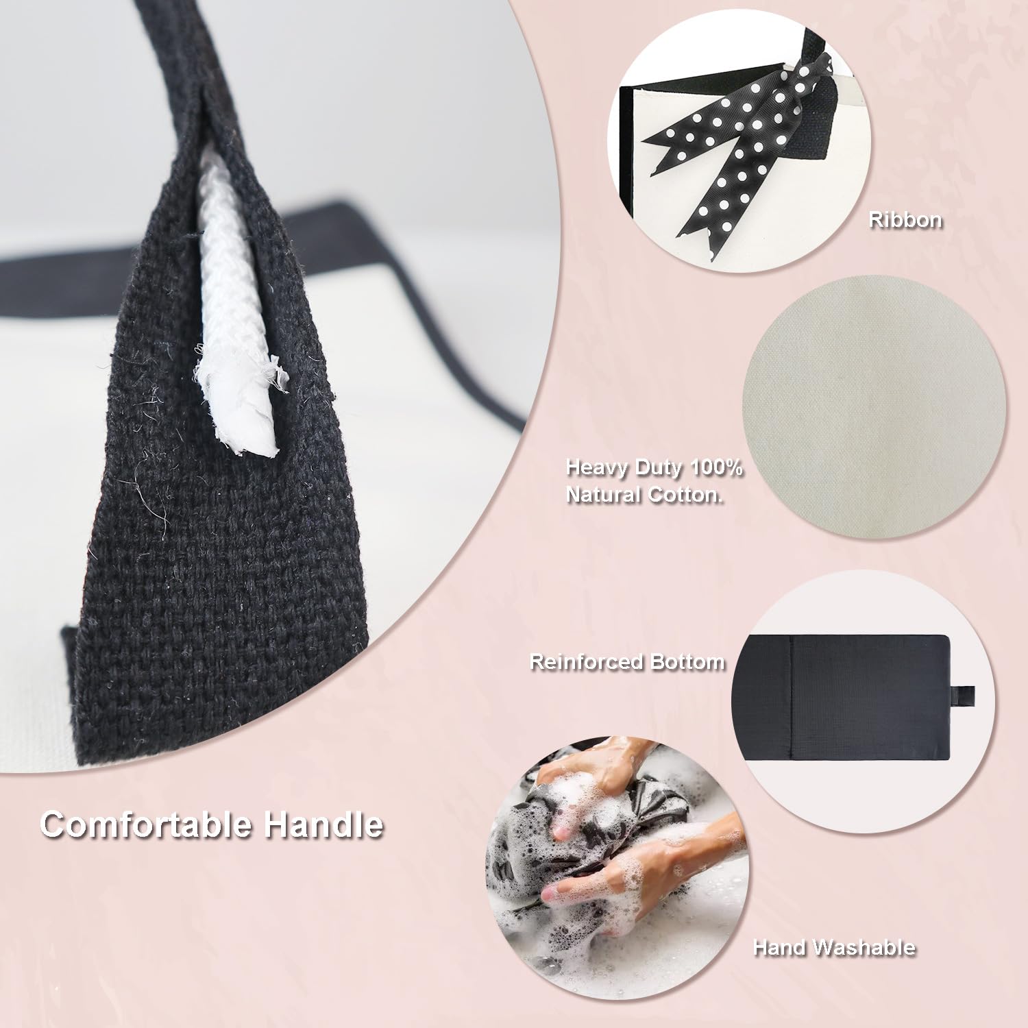 Beegreen Personalized-Gifts-Bag-For-Women-Mother Friends Birthday Wedding Bridesmaid Valentine'S Day Initial Canvas Tote Bag Wit