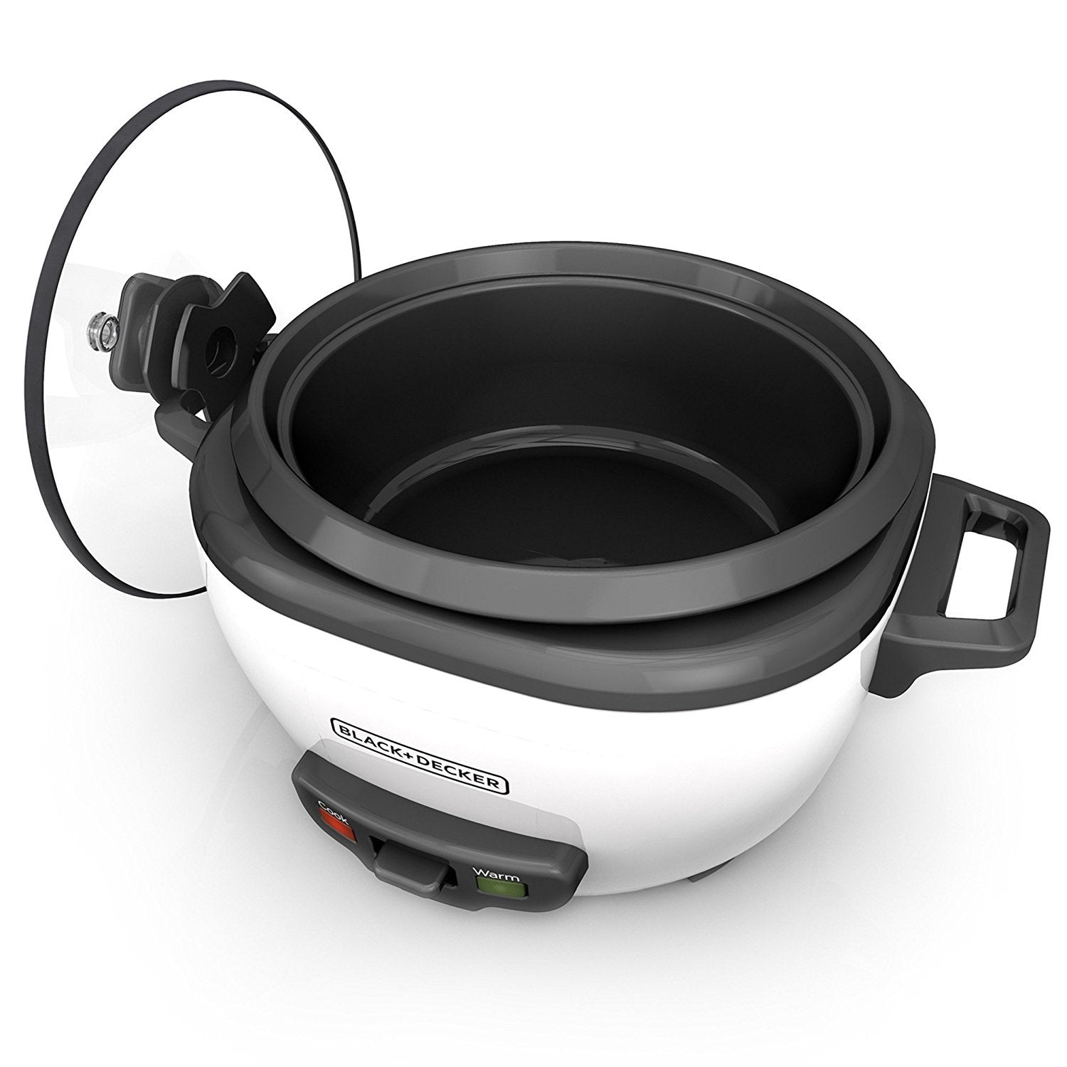 Black+Decker 2-In-1 Rice Cooker And Food Steamer, 16 Cup (7 Cup Uncooked), White, Rc516C