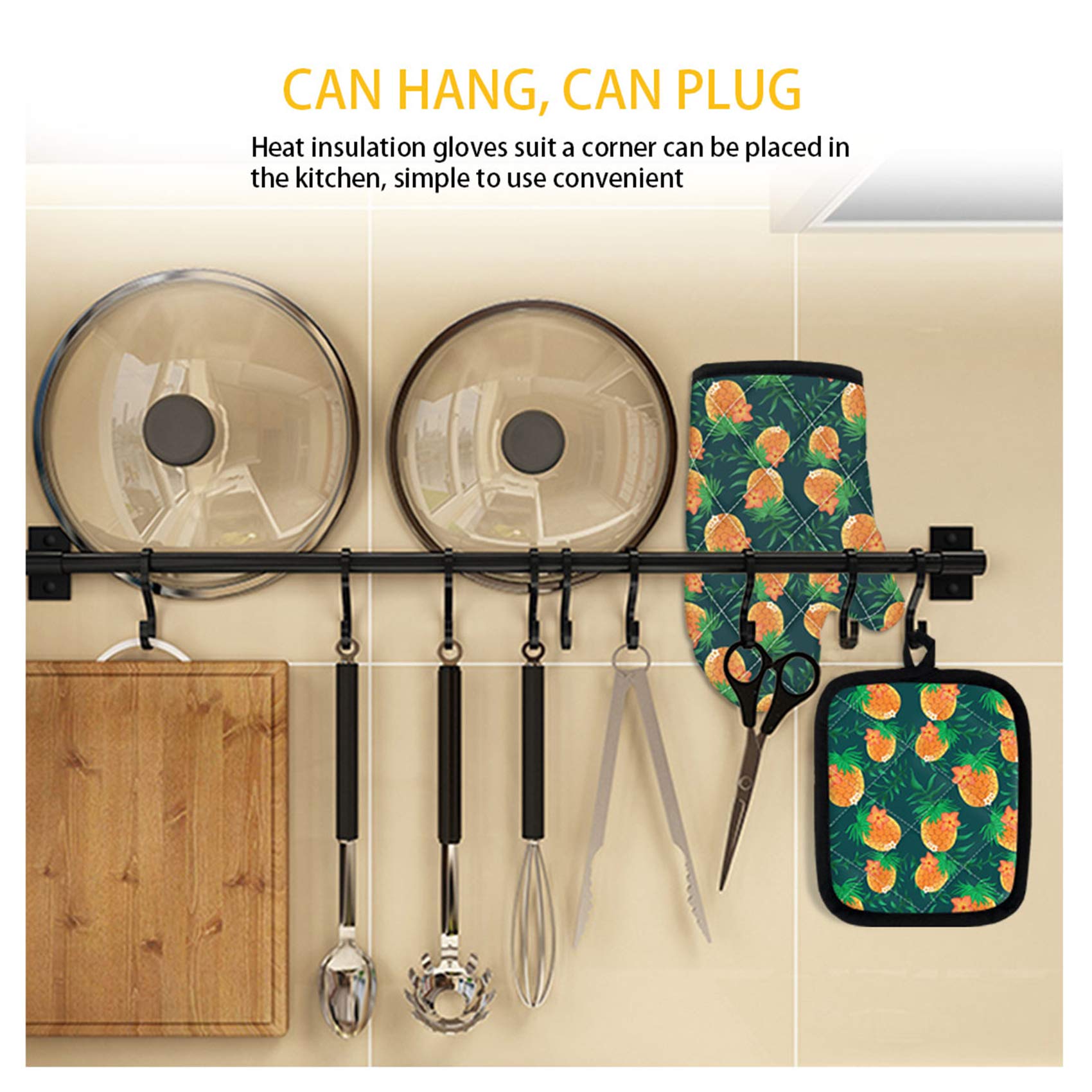 Uniceu Coffee Is Always A Good Idea Oven Mitts Non Slip Heat Resistant Kitchen Gloves And Pot Holders 4 Pcs For Baking Cooking G
