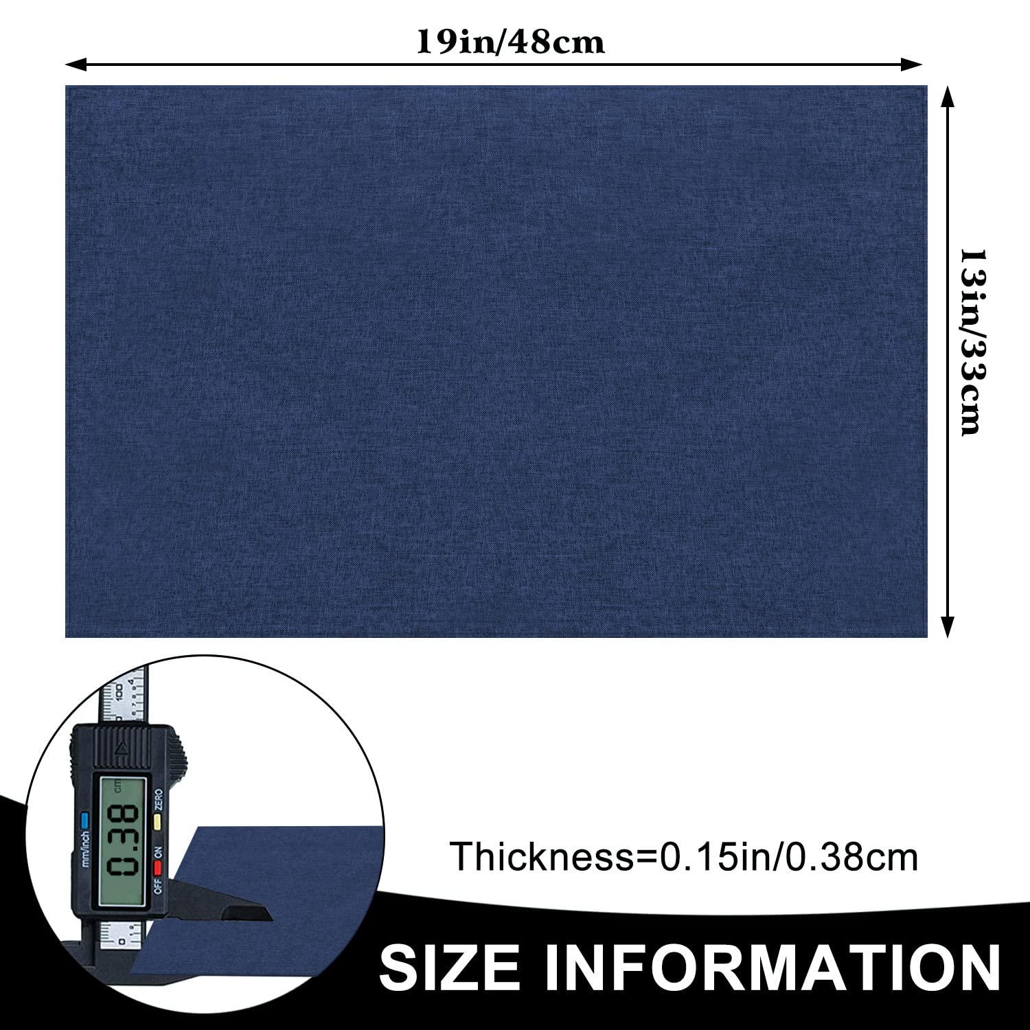 Landview Cloth Placemats Set Of 6, Cotton Linen Blend Machine Washable Durable Linen Table Mats, Heat Resistant Placemats Wrinkl