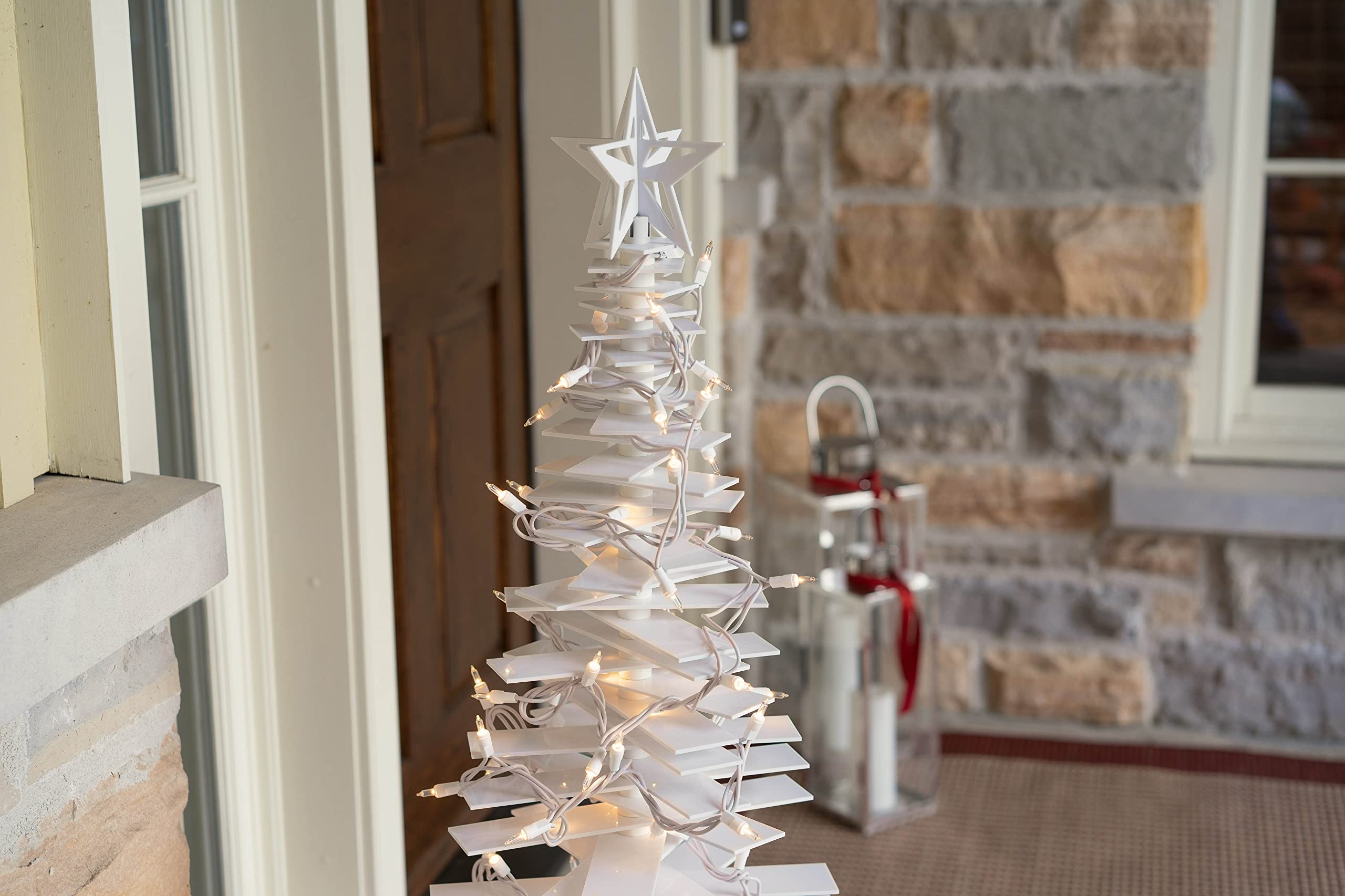 Veradek 53.5 Spiral Christmas Tree for Indoor or Outdoor Use - White