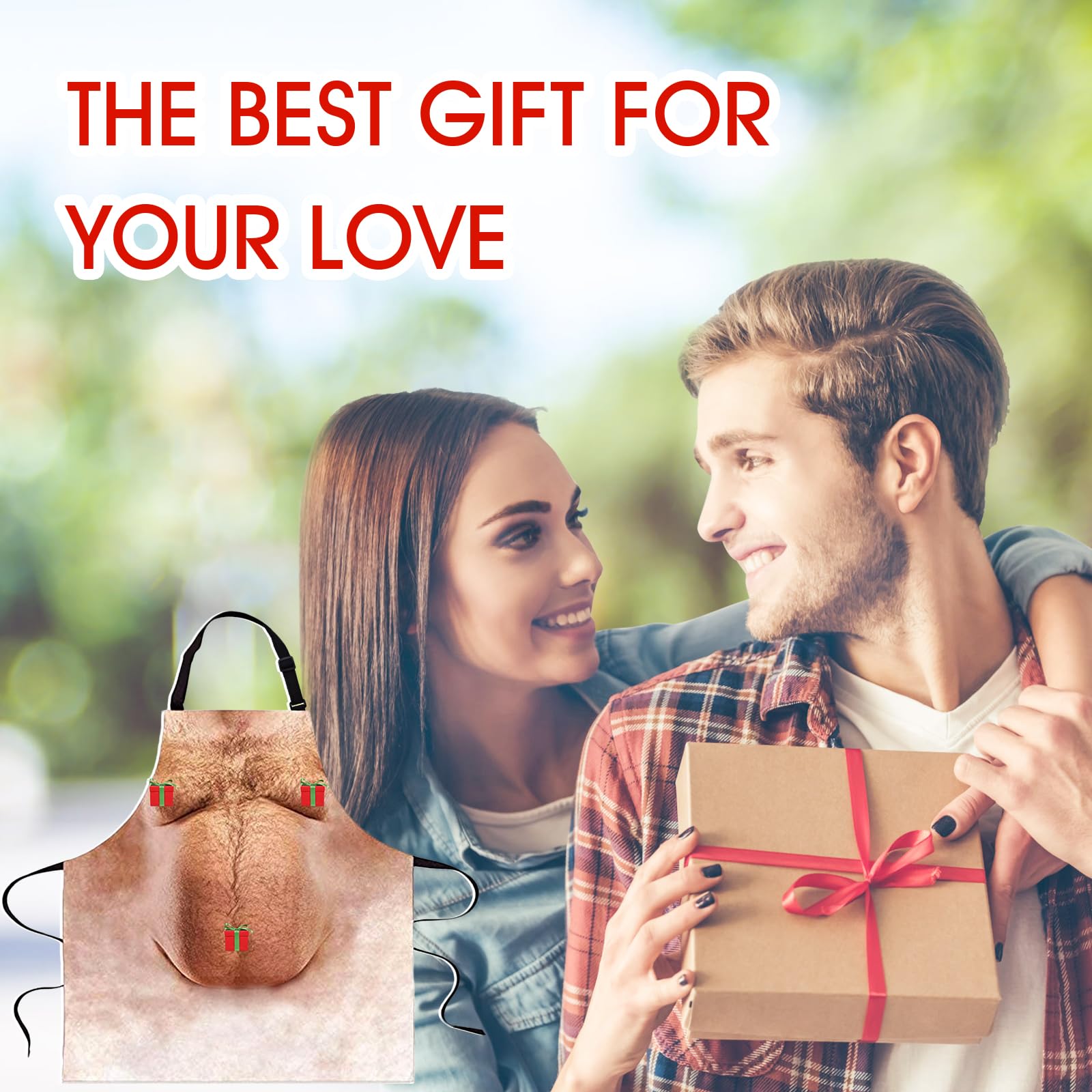 Casetank White Elephant Apron, Funny Gifts For Dad, Men, Adults - One Size Fits All, White, Cartoon Theme