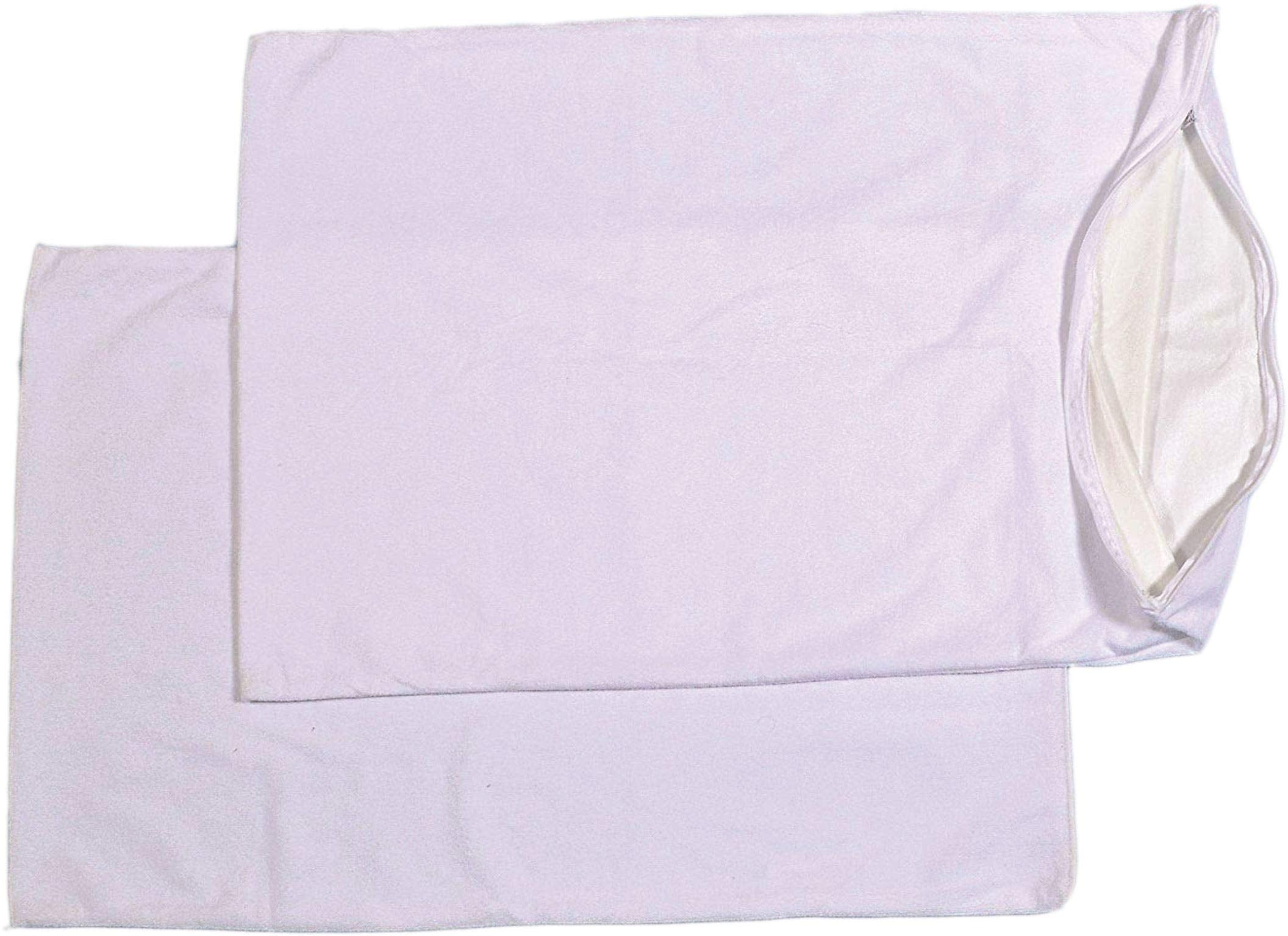 Trance Home Linen Cotton Waterproof Pillow Protector (18X28-Inch, White) - Set Of 2