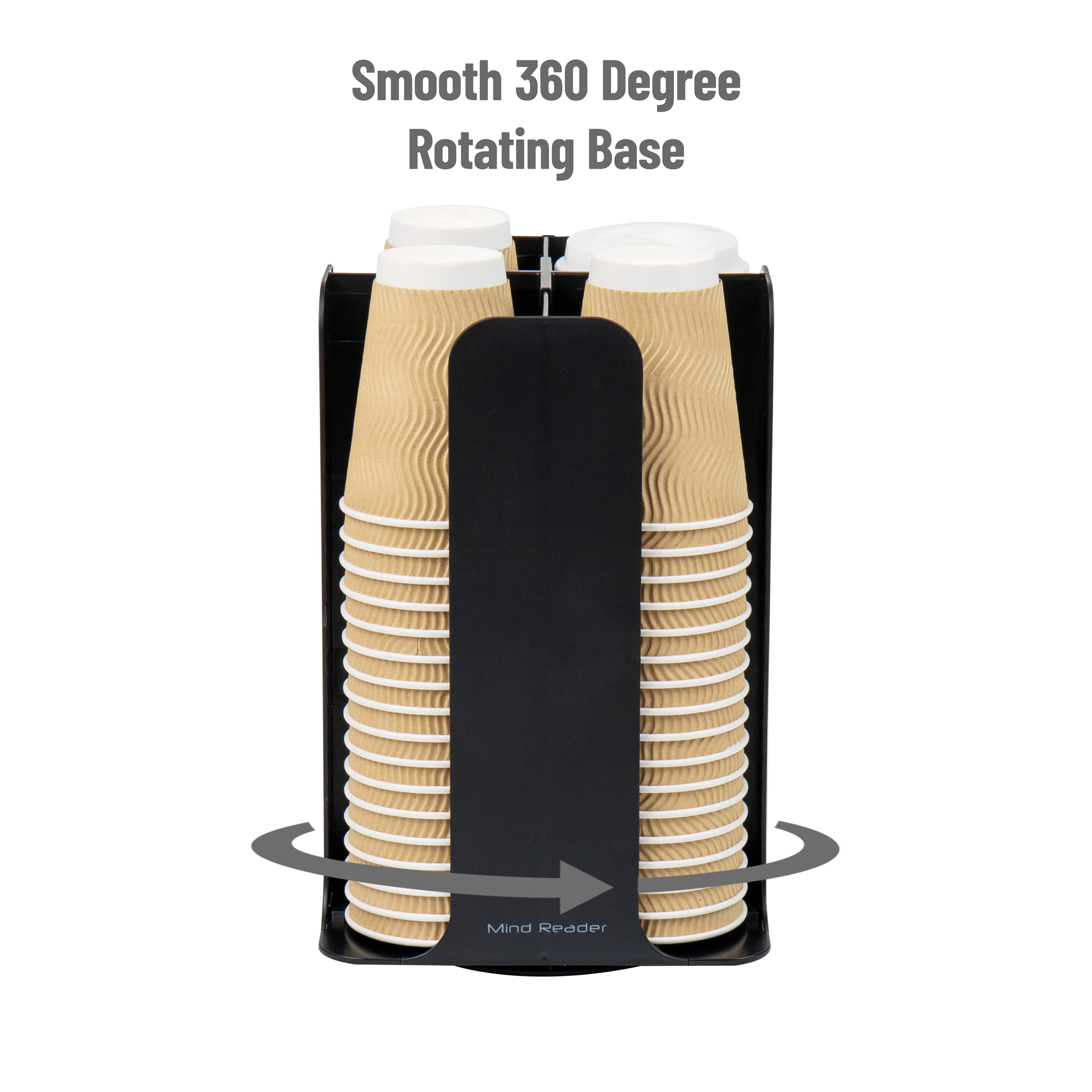 Mind Reader Cup and Lid Carousel  7.75 x 12 x 7.75  Black