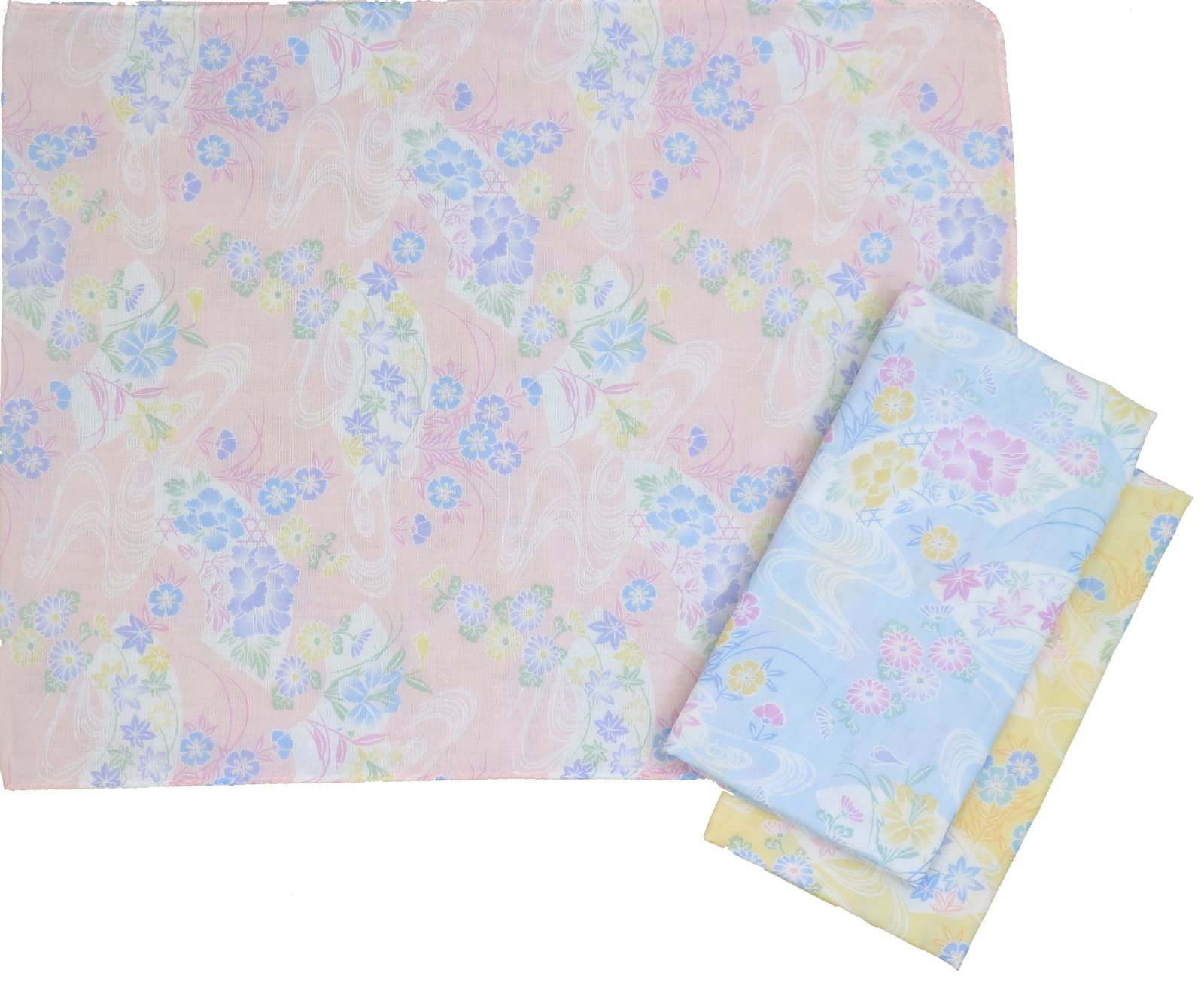 Mikura Double Gauze Tenugui, Japanese Towel, Tsujigahana (Pink)
