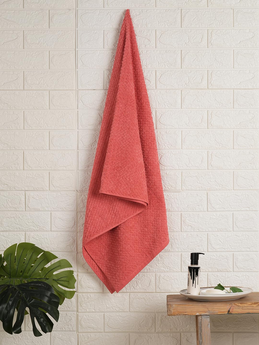 Spaces Genesis 100% Cotton Bath Towel-Spiced Coral