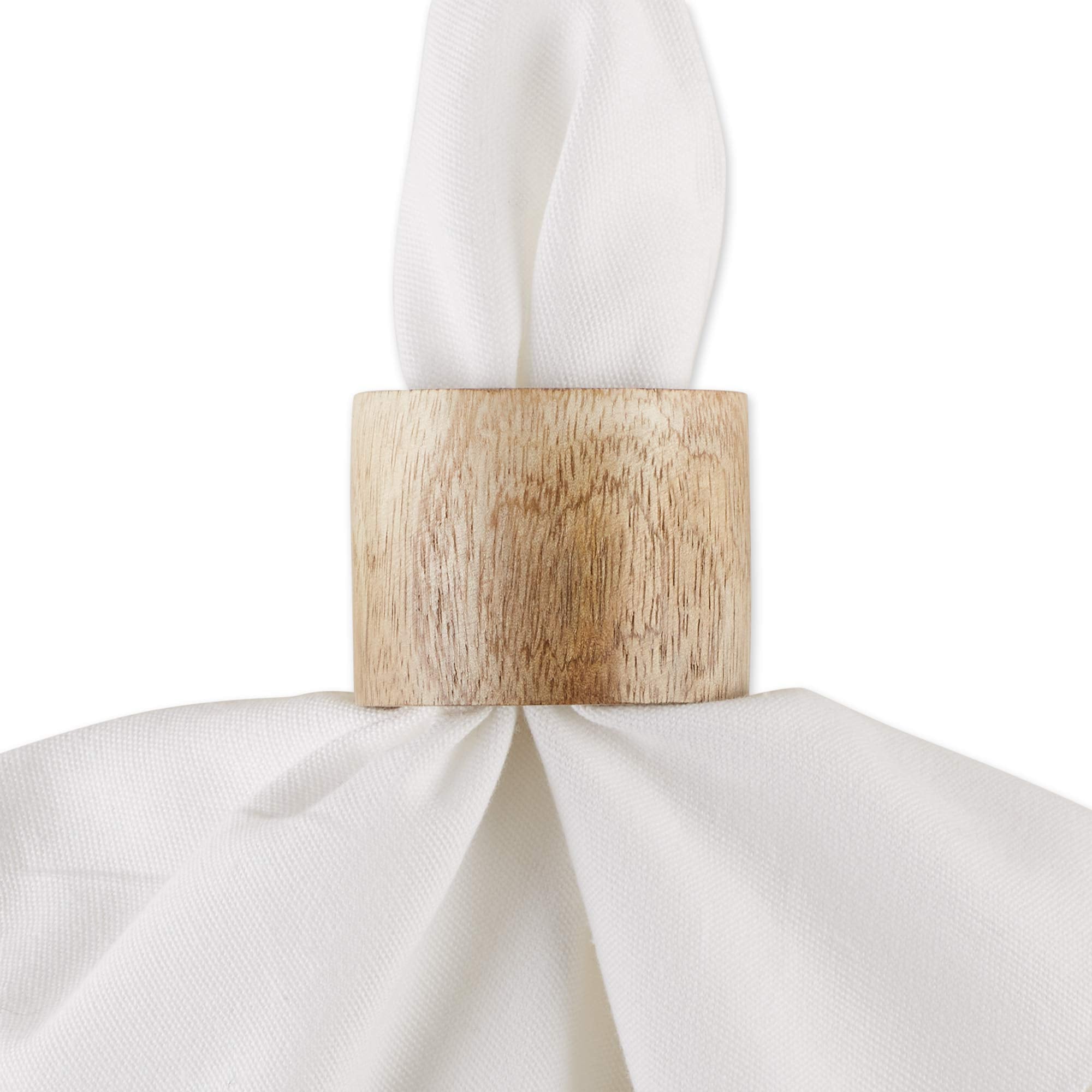 Dii Basic Napkin Ring Collection, Decorative Rustic Farmhouse Style, Largest Set, Light Finish, 6 Piece