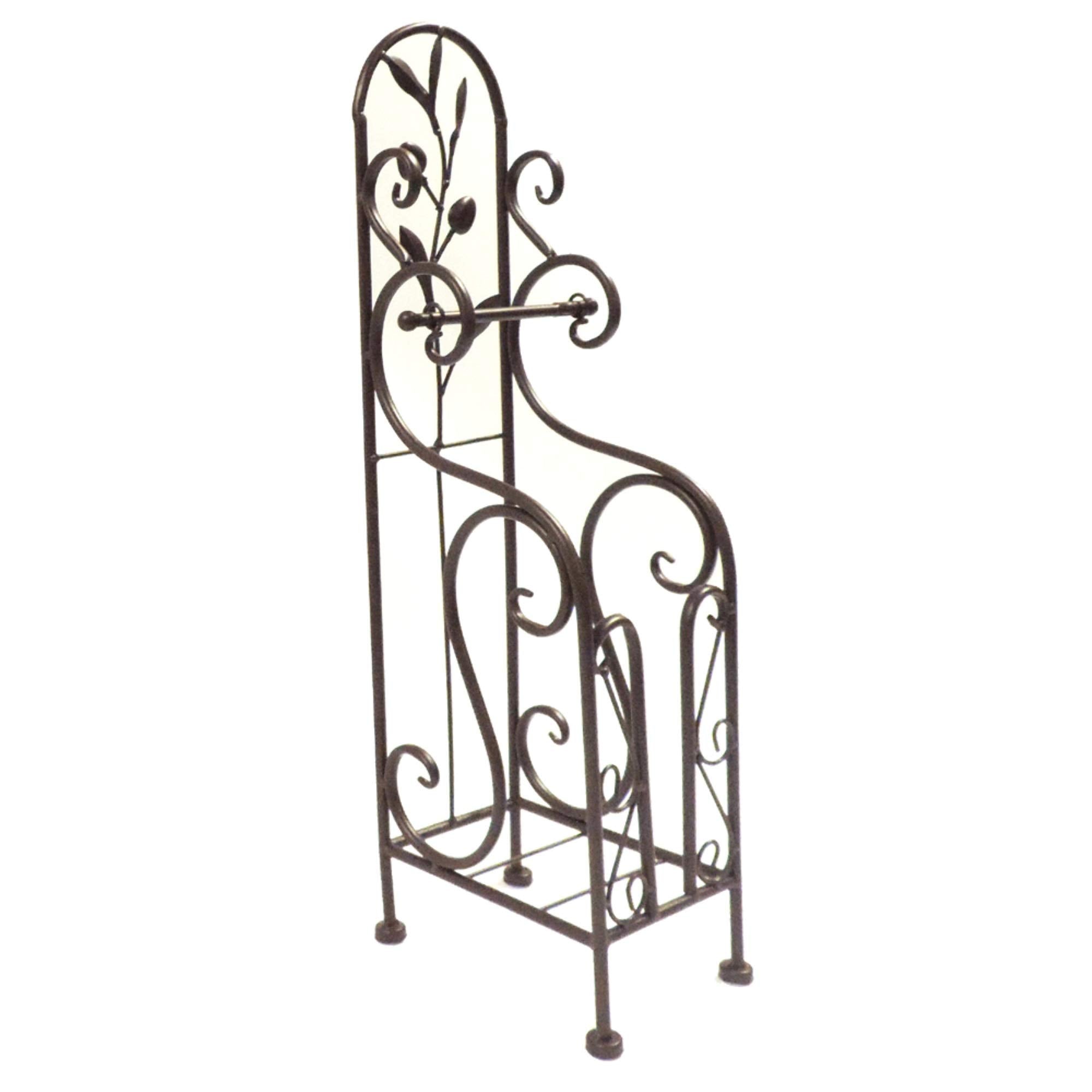 Deco 79 Metal Toilet Paper Holder, 24 By 8-Inch, Reddish/Bronze Color