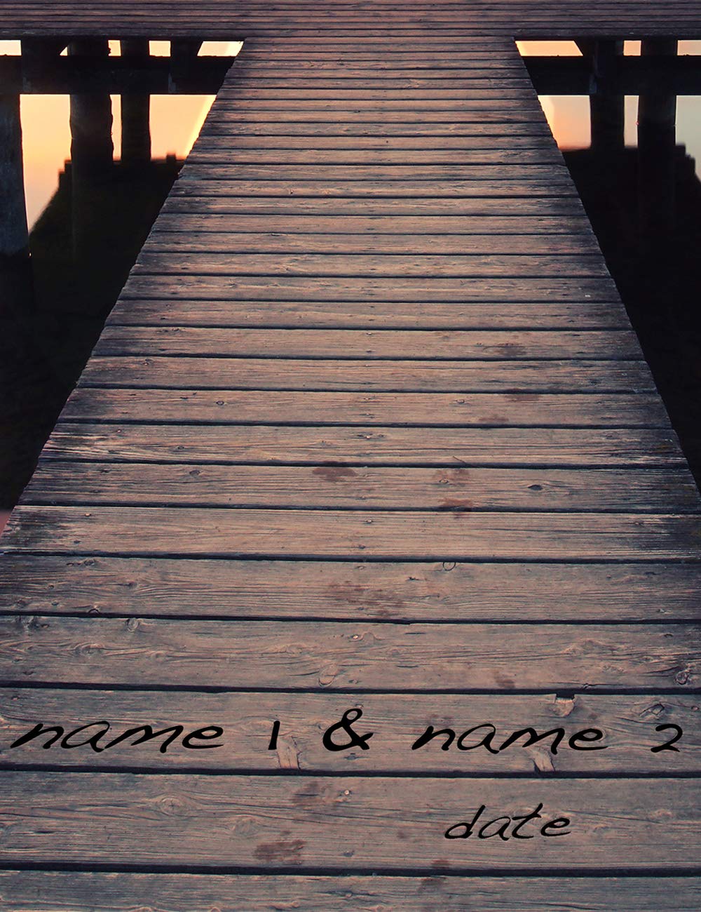 Ipic - Our Own Sunset Personalized Artwork With Names, Customized Gift For Anniversary. Giclee Wallart With High Grade Frame. Pi