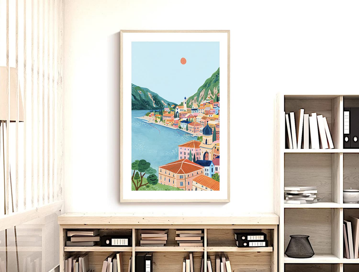 Nationcog Lake Garda Travel Print, Italy Art Print, Travel Gift, Travel Poster, Europe Print, Italian Lakes, Northern Italy, Hou