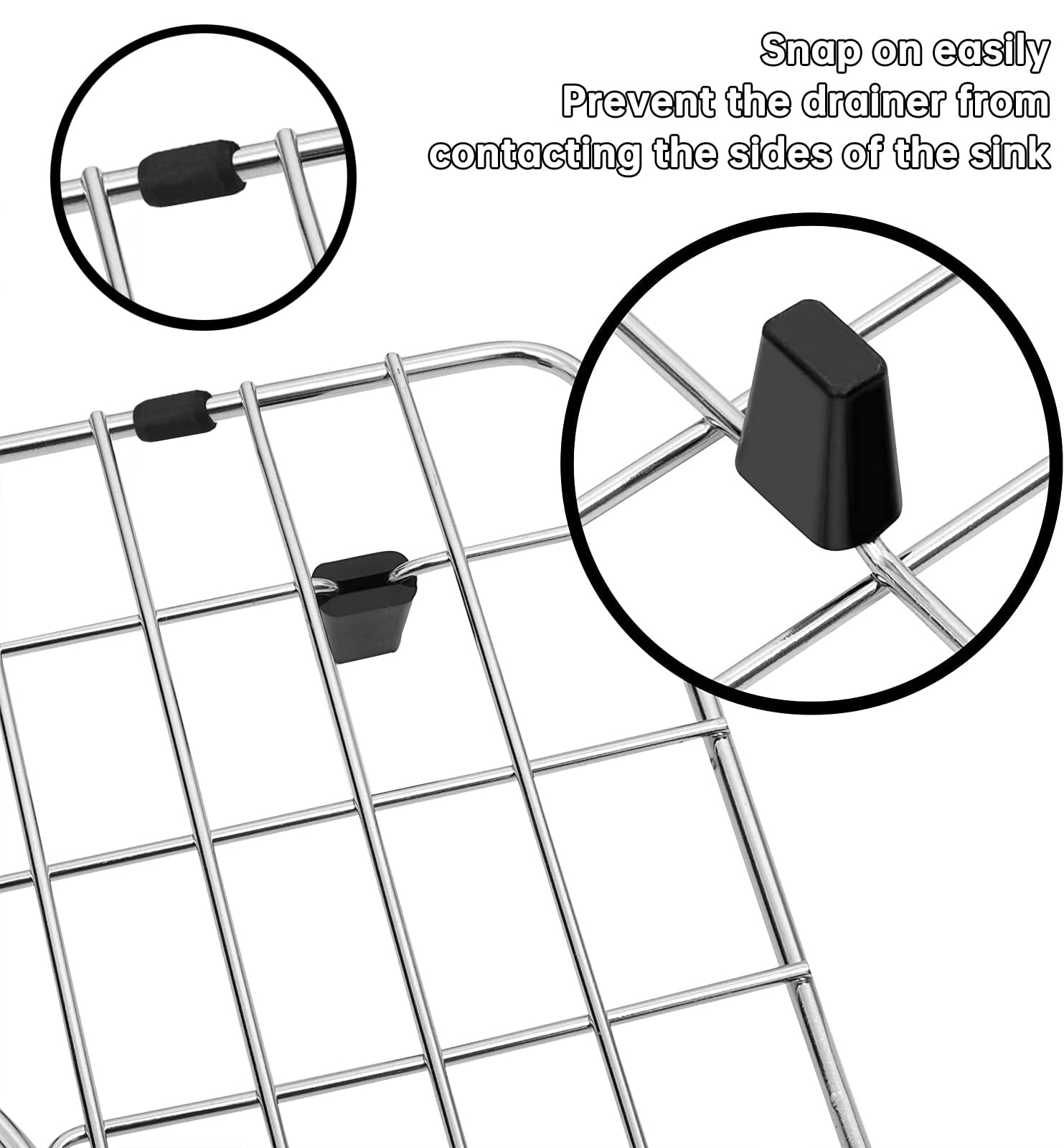 Jadairy 30 Pcs Rubber Feet For Sink Grid Kitchen Sink Rack Feet Kitchen Sink Wire Protective Rack Feet Black Grid Protector Repl