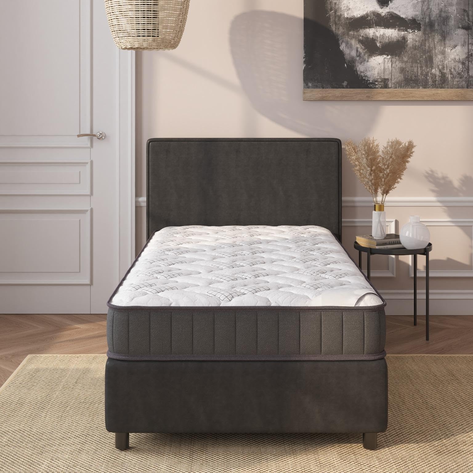 Ottomanson Twin Xl 7.5 Medium Firm Innerspring Mattress - Bonnell Coil System With Comfort Foam - Fiberglass Free - Made In Usa 