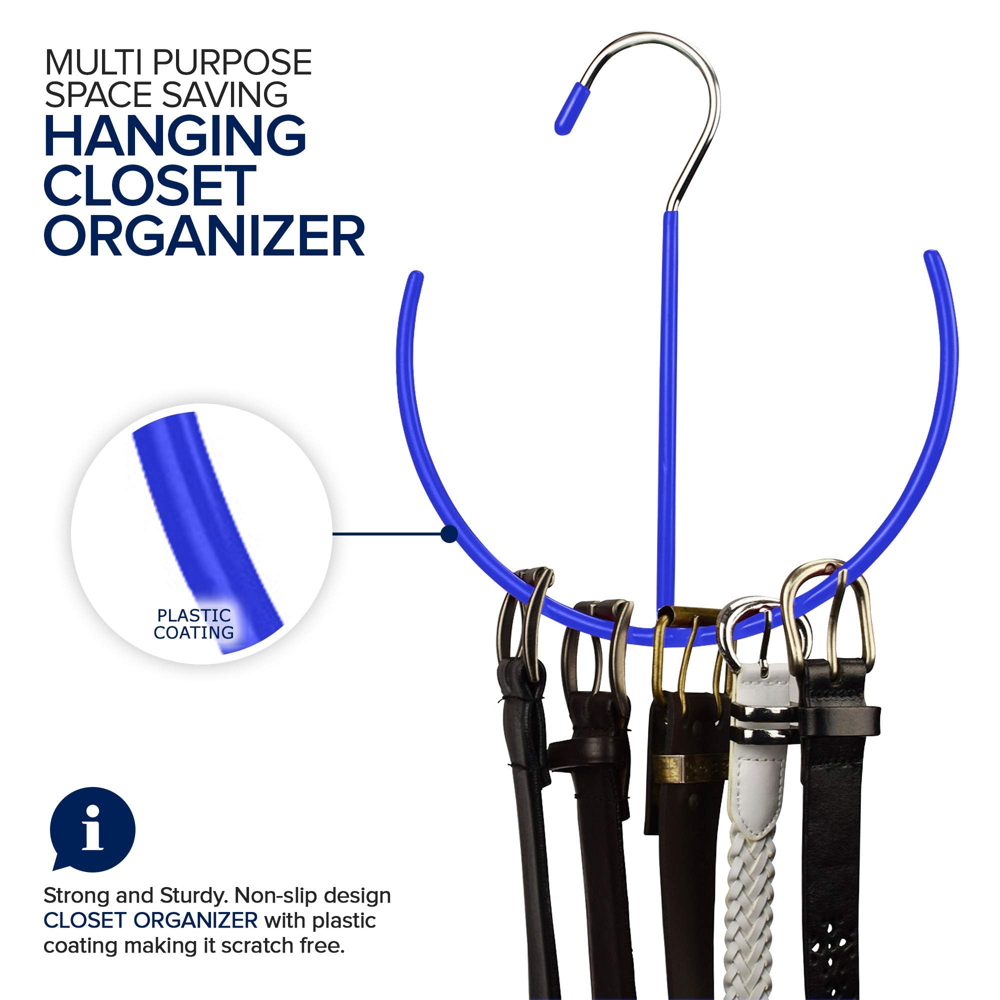 Belt Scarf Hanger Space Saving Organizer Hanging Multi Purpose Ties Shoe Rack Gym Bag Organizer Closet Organization Easyview