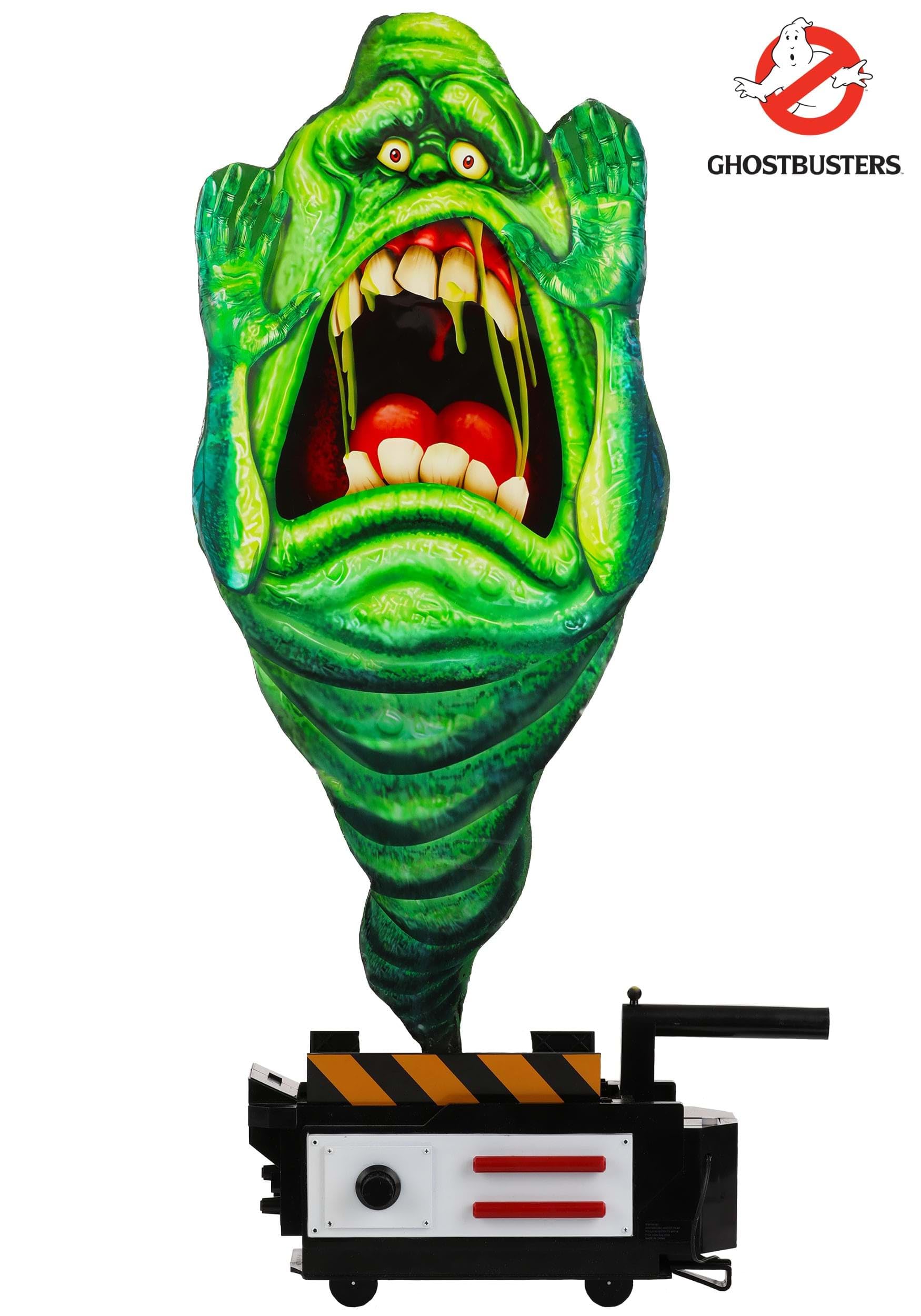 Fun Costumes Ghostbusters Ghost Trap Slimer Animated Decoration - 32 Animated Ghost Trap with Foam Slimer & Ominous Lights & Sou