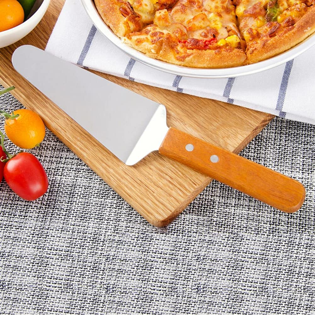 2 Pieces Pie Server Stainless Steel Pie Server Shovel Cake Holder Transfer Triangular Transfer Spade Spatula Baking Server Shove