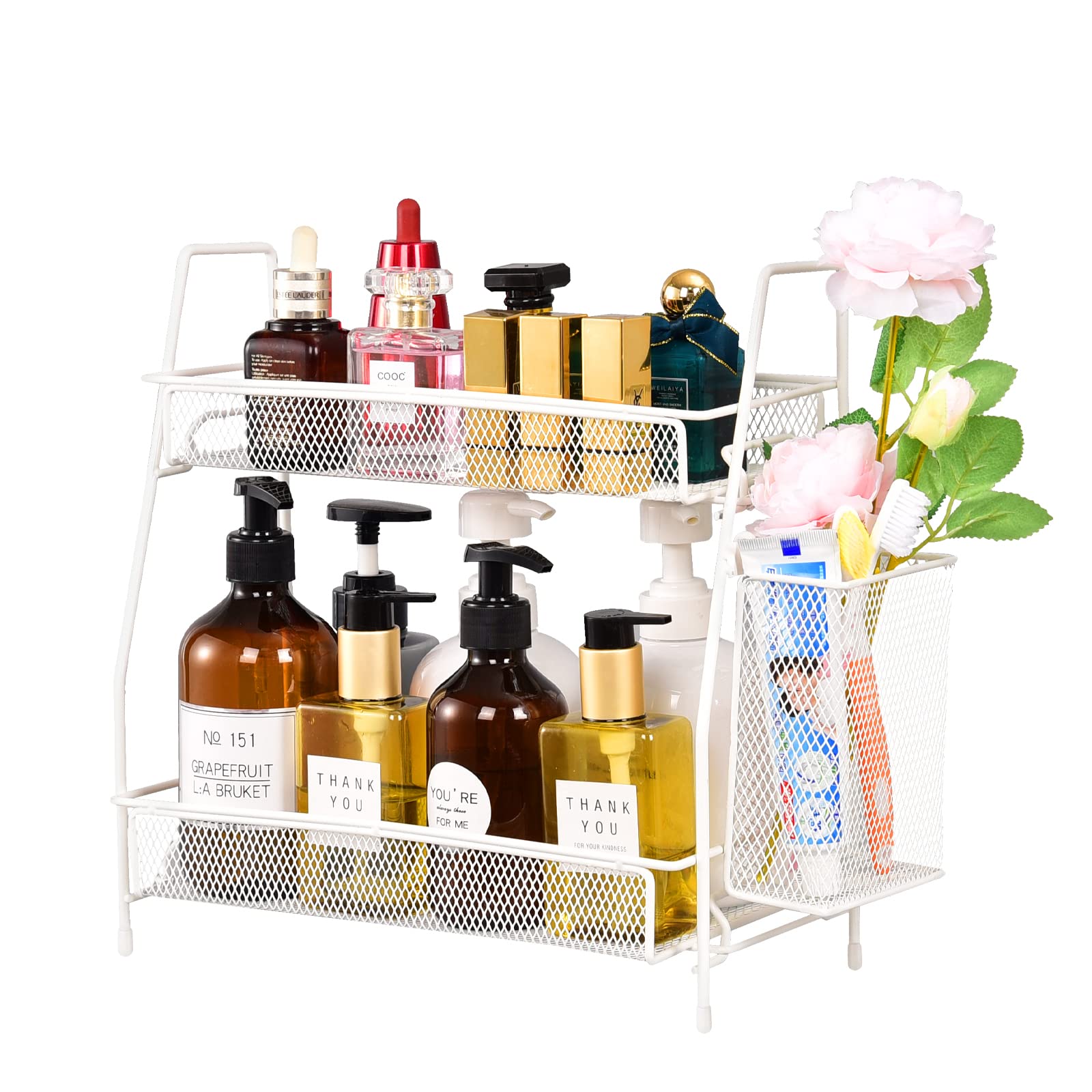LEMIKKLE Countertop organizer for bathroom counter, bathroom organizers and storage, spice rack organizer for kitchen counter sh