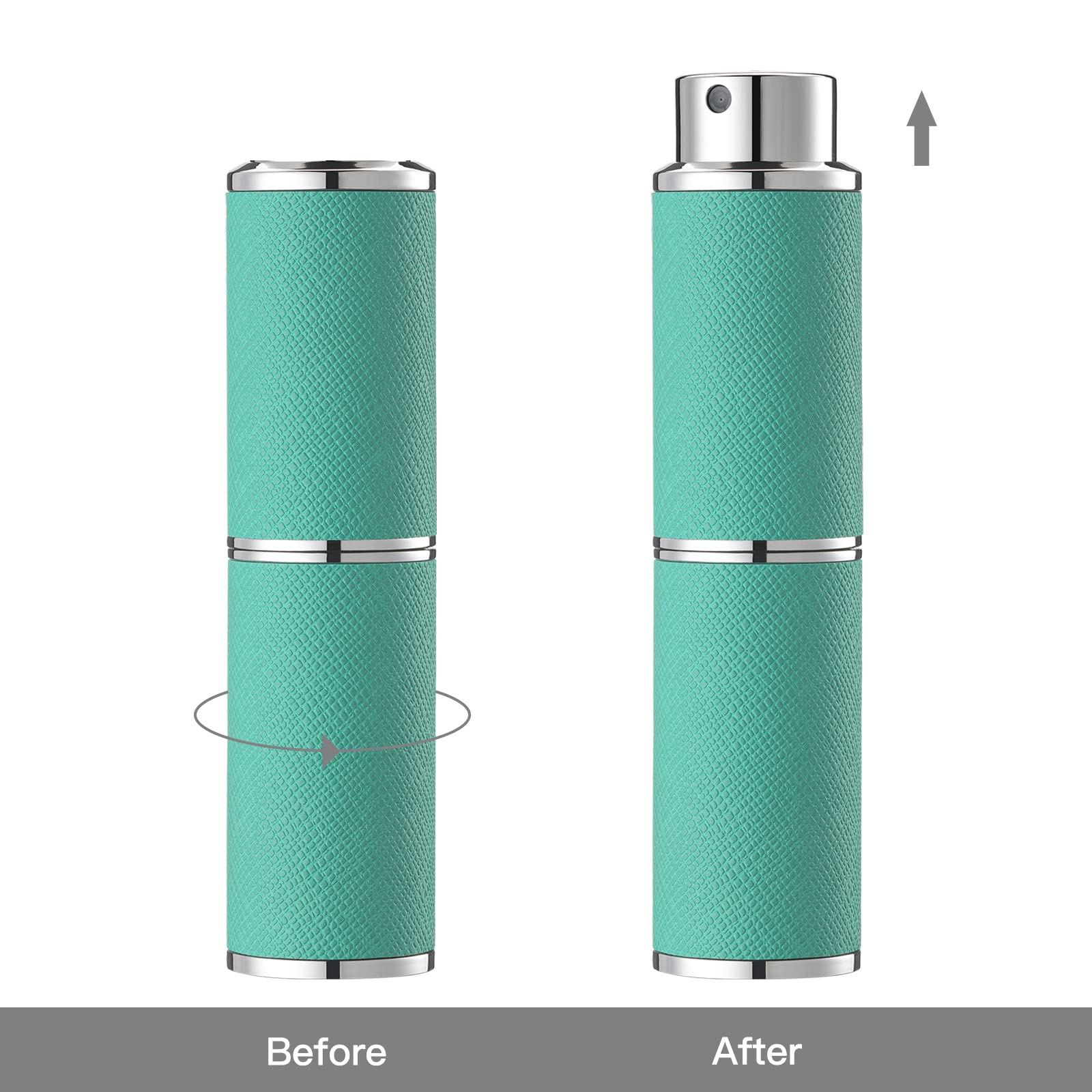 Owlyee 8Ml Perfume Atomizer, Empty Leather Cologne Spray Bottle, Mini Perfume Sprayer Dispenser For Travel (1Pcs, Green)
