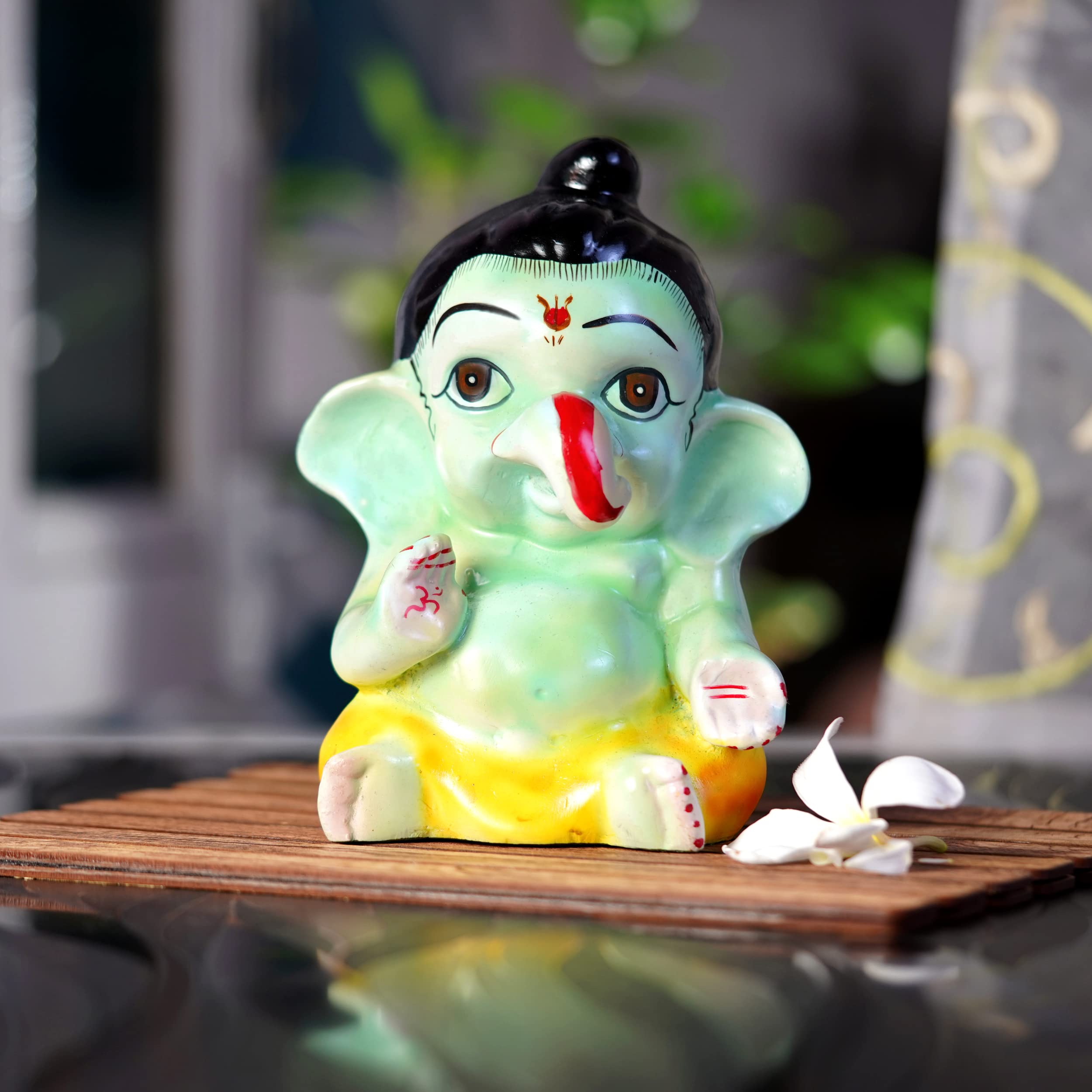 Lupaava Lord Ganesha Idol | Ganesh Ganpati Bappa Idol For Car Dashboard | Living Room | Drawing Room | House Warming (13 X 10 X