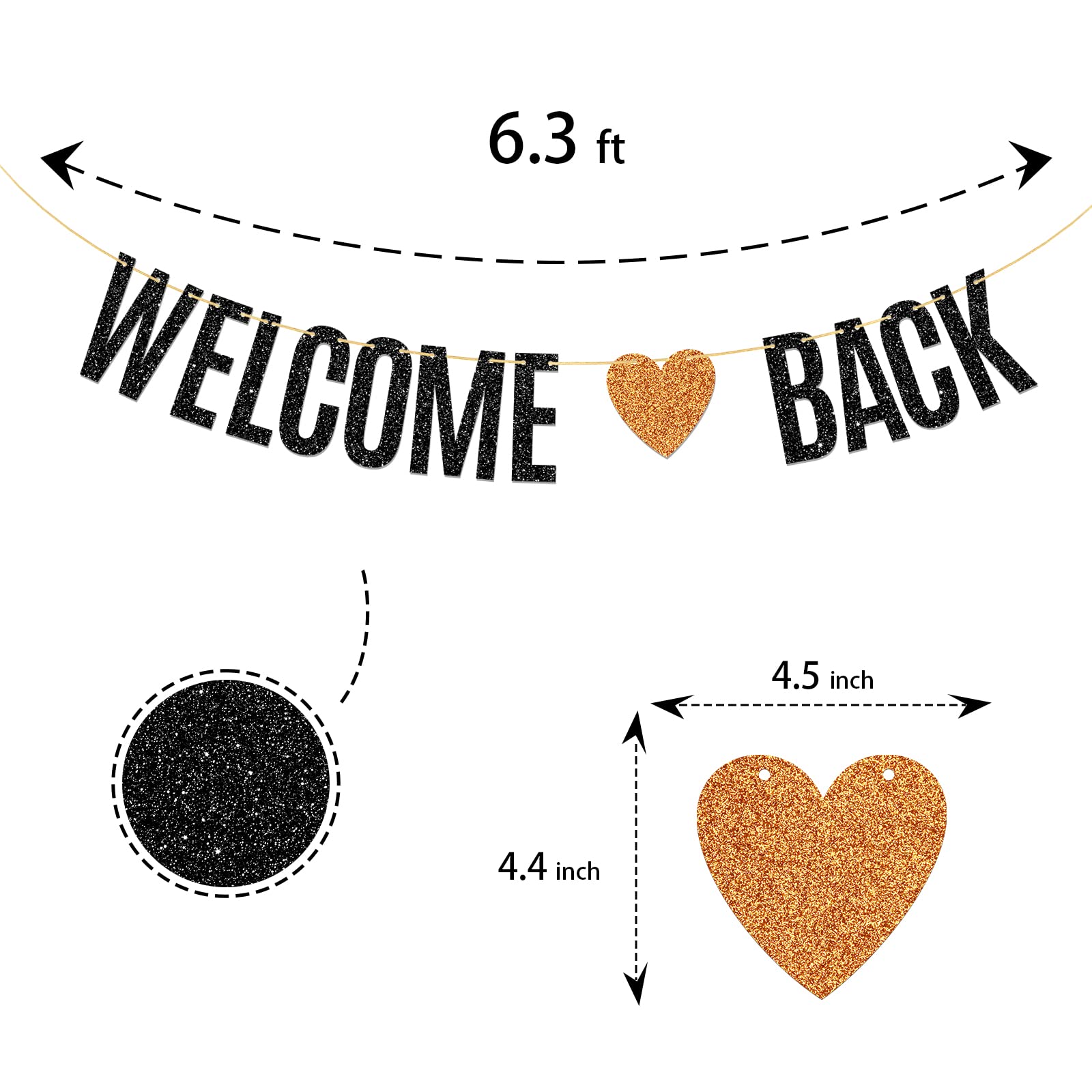 T-Minimalist Welcome Back Banner, Homecoming Day / Retirement Party Decorations, To School Sign Bunting Home Decors Supplies, Bl