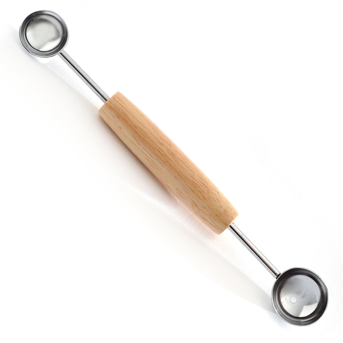 Norpro Double Melon Baller W/Wood Handle, 8 In, Brown