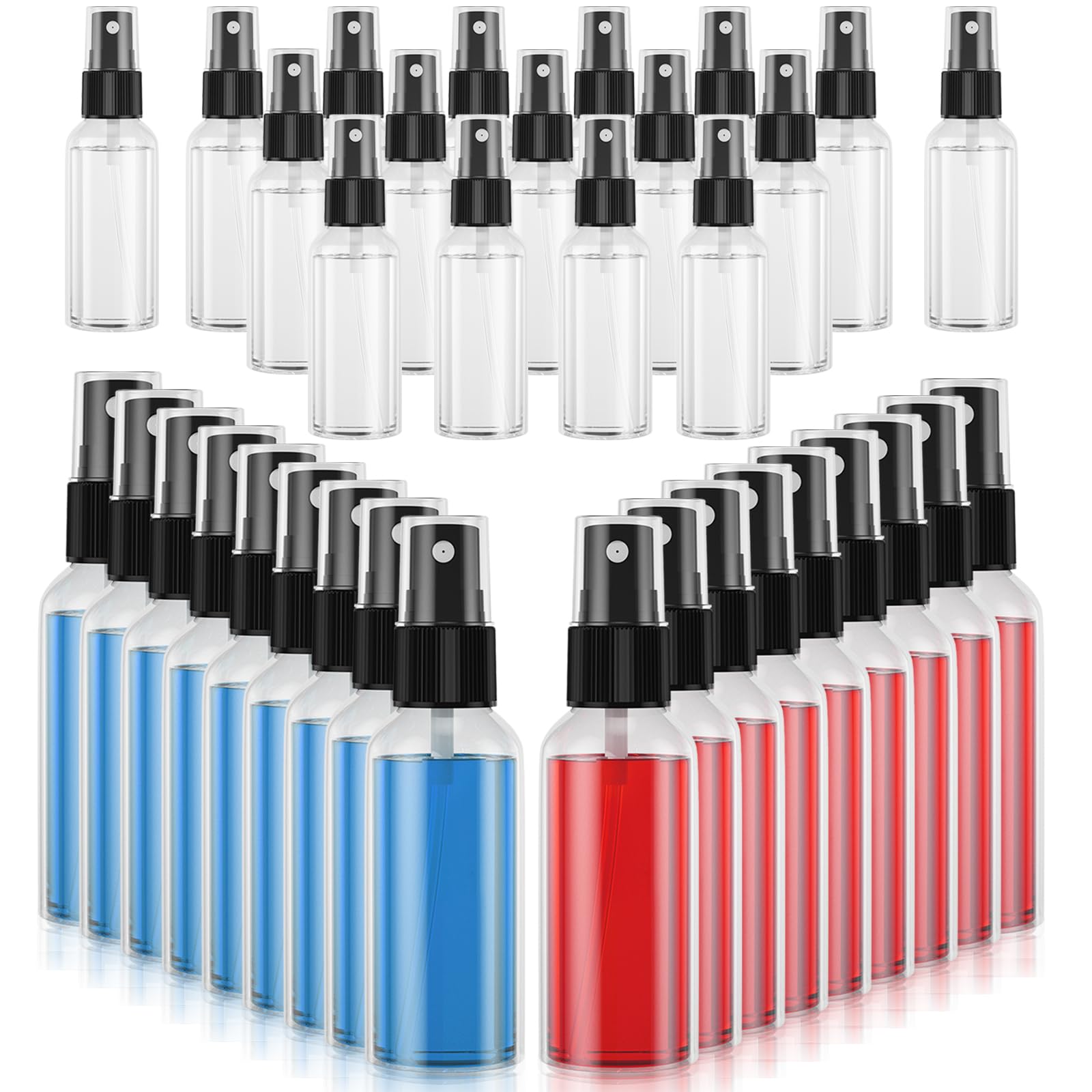 Ephech 50Pcs Small Spray Bottle, 4Oz/120Ml Travel Spray Bottle Clear Fine Mist Spray Bottle Plastic Empty Refillable Spray Bottl