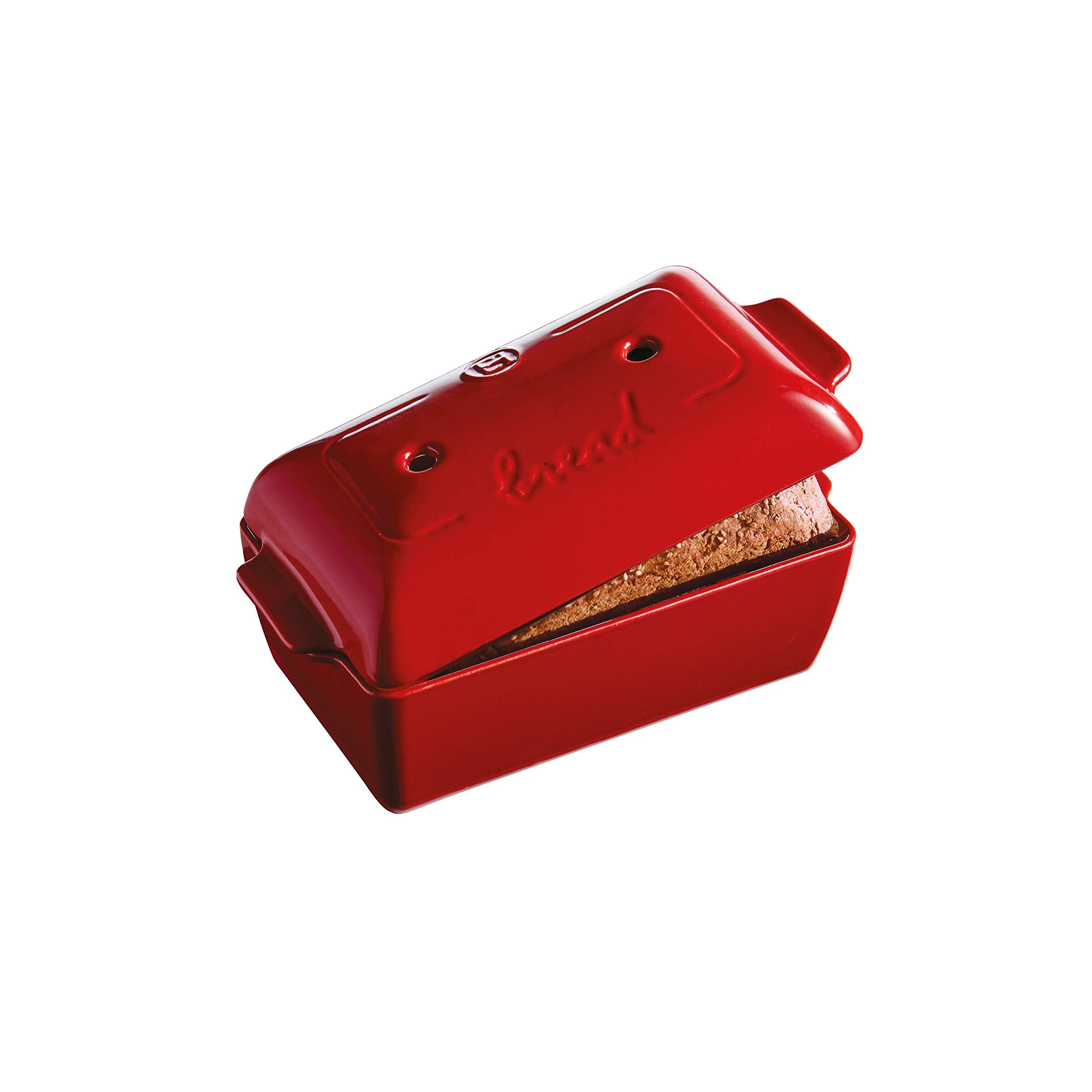 Emile Henry Burgundy Bread Loaf Baker, 11.02 x 5.12 x 4.72in