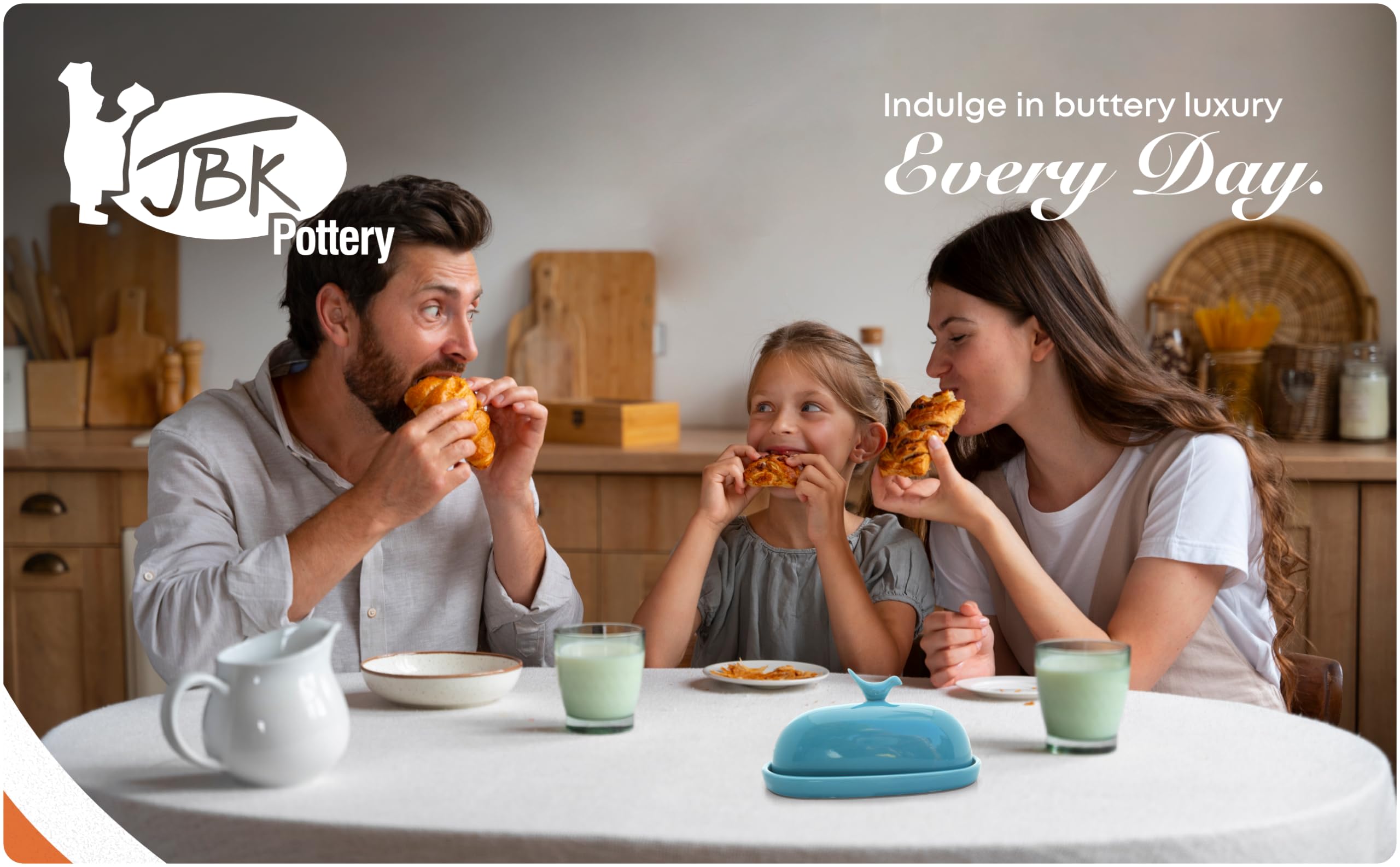Jbk Pottery Hummingbird Butter Dish With Lid Cover, Large, Kitchen Countertop Or Refrigerator Storage For Single Or Double Stick