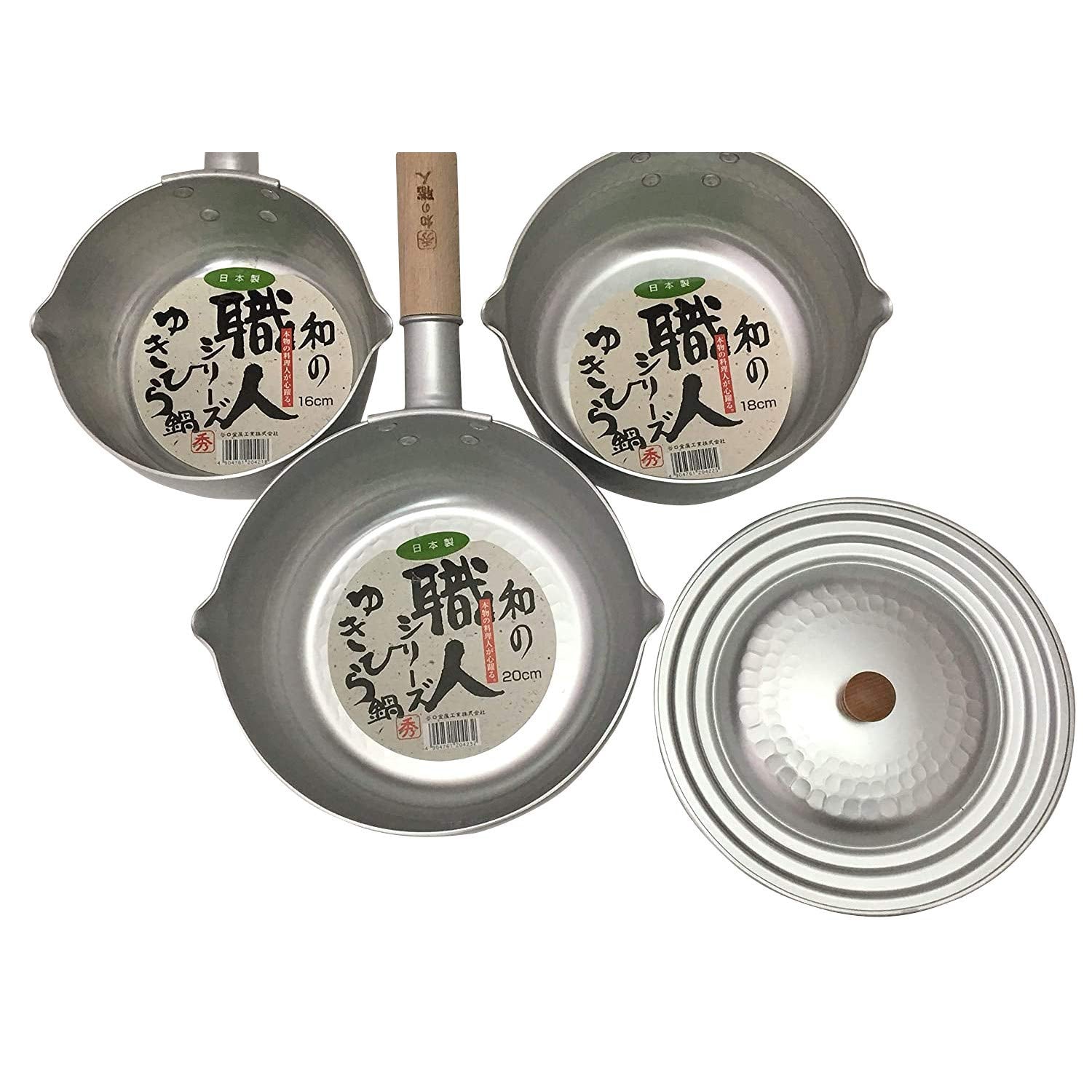 Taniguchi Metal Snow Flat Pot Lid 6.3-7.1 Inches (16-18 Cm), 7.9 Inches (20 Cm), Made In Japan