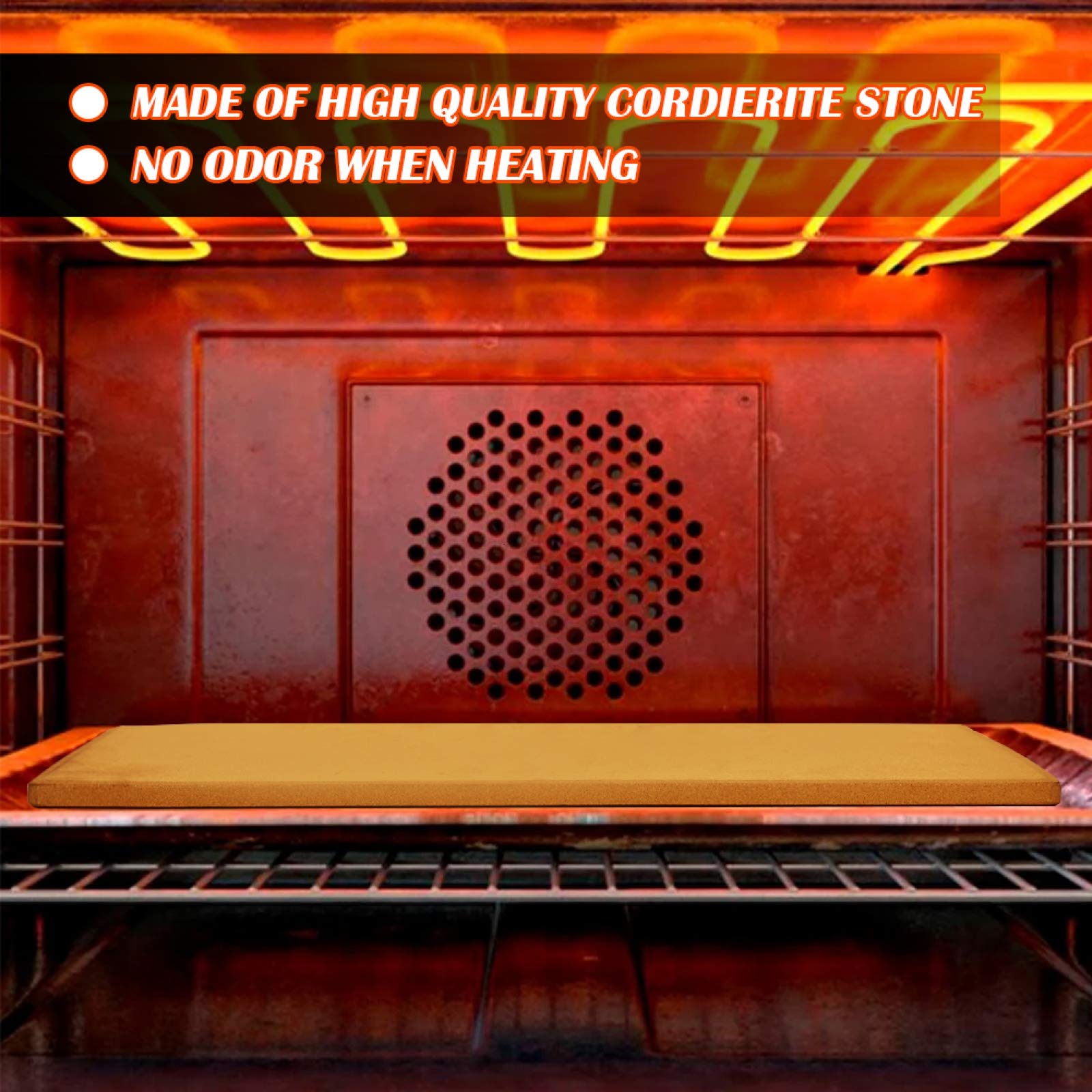 Coymos Pizza Stone Heavy Duty Ceramic Baking Stone For Use In Oven & Gril - Thermal Shock Resistant, Ideal For Baking Pizza, Bre