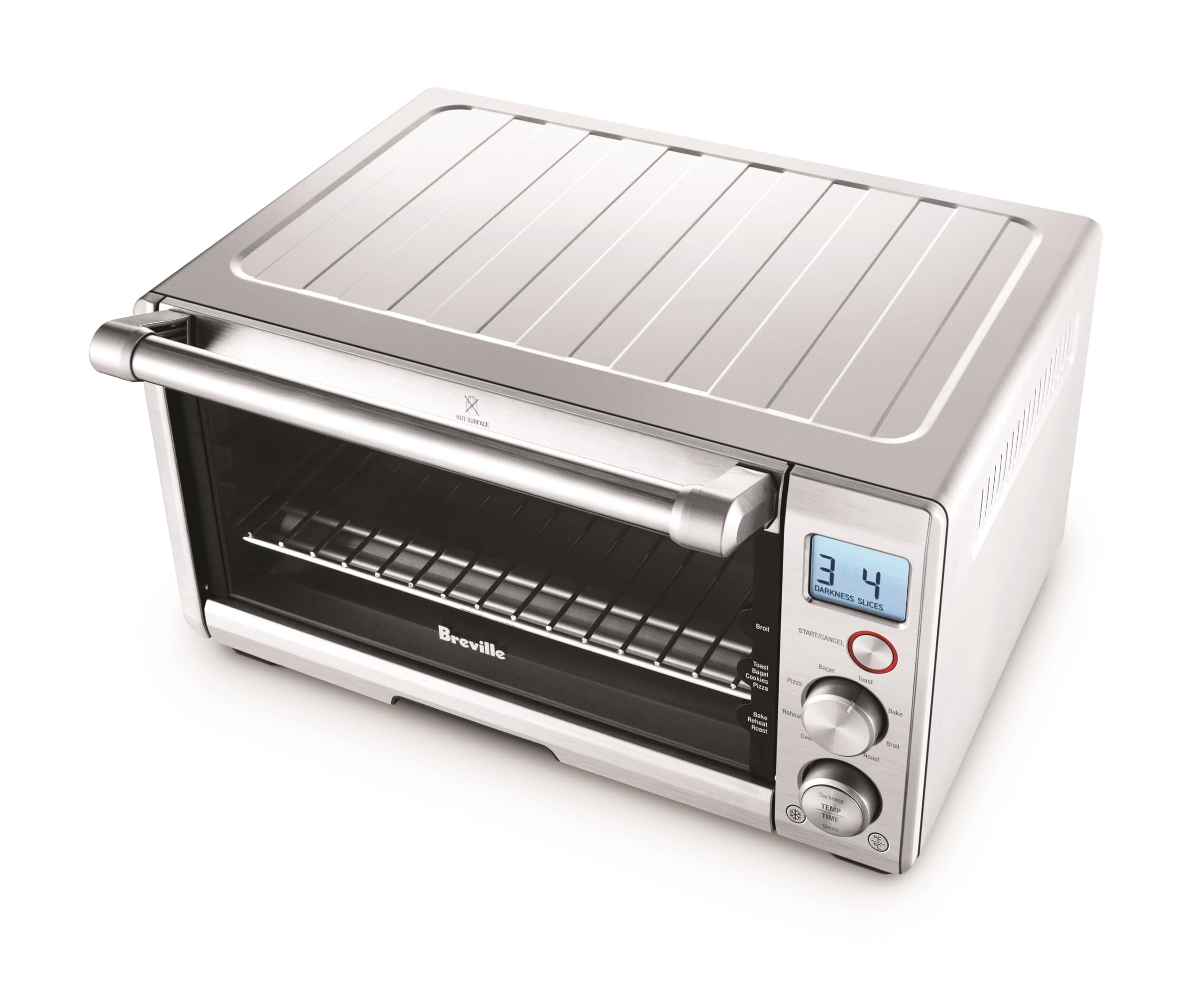 Breville BOV650XL Compact Smart Oven Toaster Oven, Brushed Stainless Steel, Countertop Design