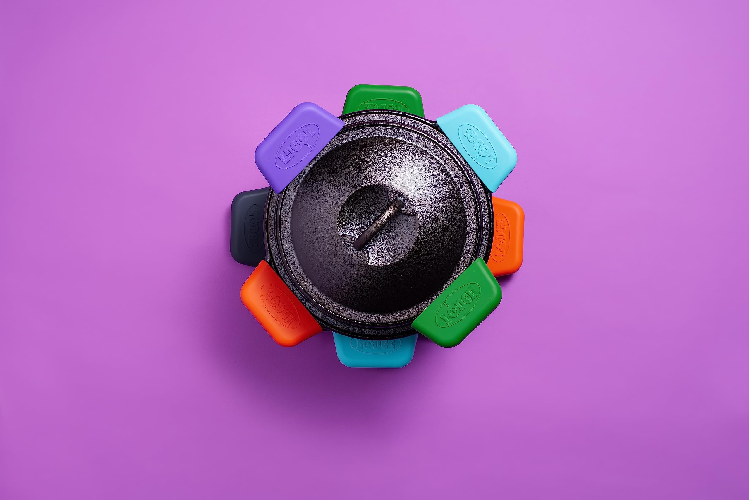 Lodge Bold Silicone Assist Handle Holder - Dishwasher Safe Hot Handle Holder Upgraded Design For Lodge Bold Products Only - Heat