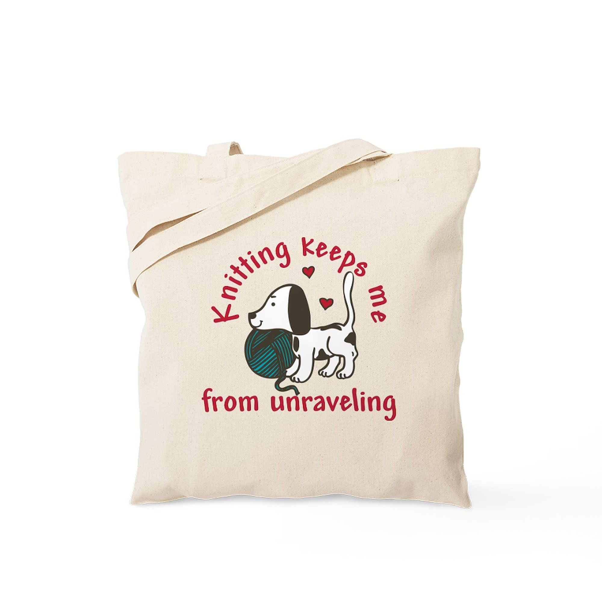 Cafepress Knitting Tote Bag Natural Canvas Tote Bag, Reusable Shopping Bag