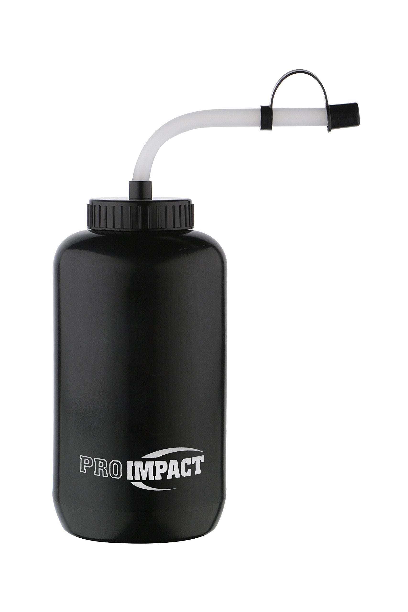 Pro Impact Boxing Hockey Lacrosse Water Bottle Squeezable Plastic W/Long Straw And Spray Cap - Ideal For Baseball Gym Yoga Sport