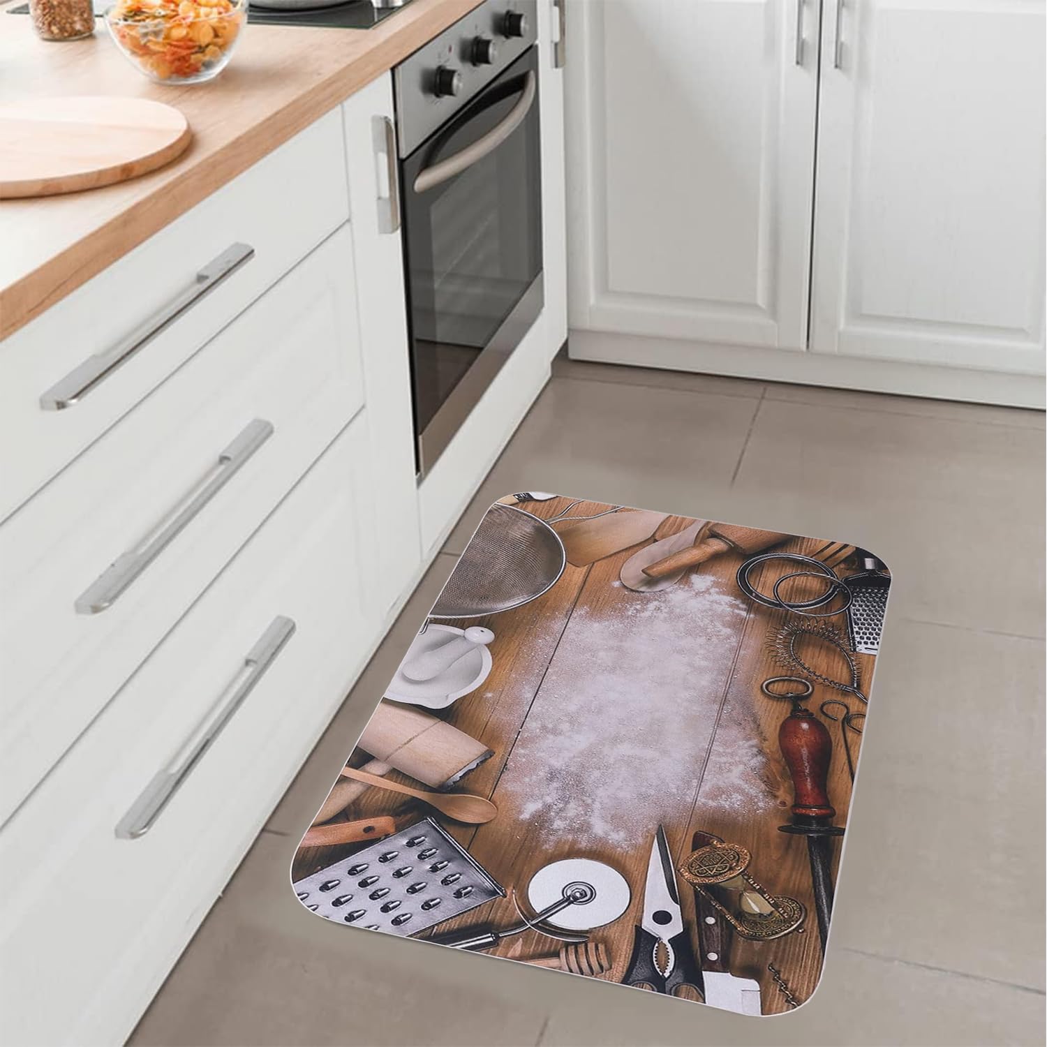 Kuber Industries PVC Kitchen Floor Mat|AntiSkid Backing|Mats for Kitchen Floor |Easily Washable|Idol for Home, Kitchen Entrance