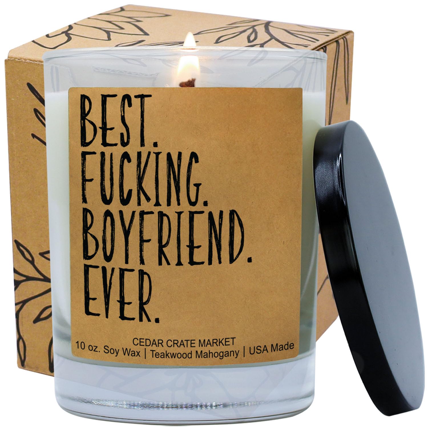 Funny Scented Candle Gifts for Boyfriend | I Love You | Best Romantic Cool Gift for Him, Boyfriend, Male, Dad on Birthday, Anniv