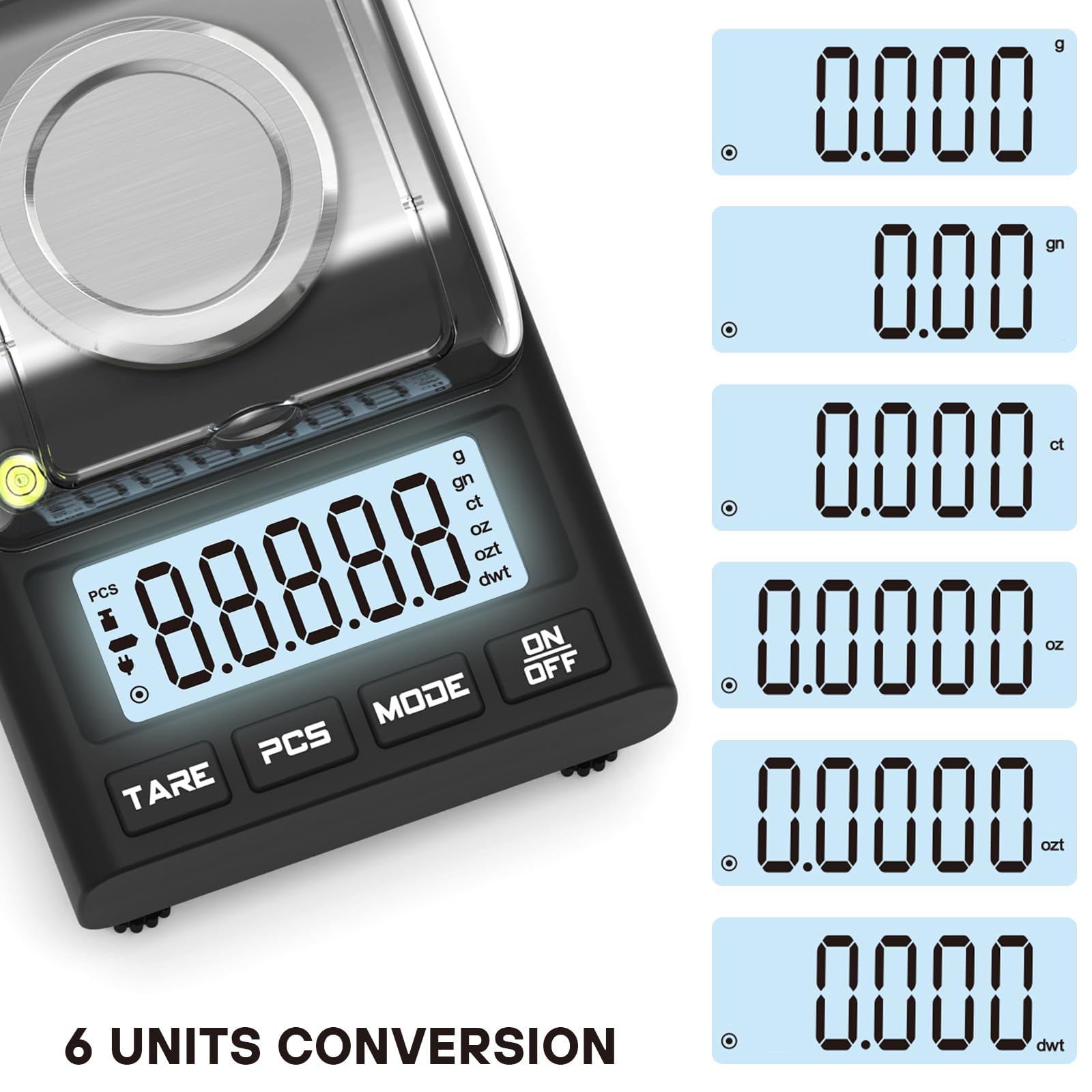 Weightman Milligram Scale 100G X 0.001G, Mg Scale With 50G Calibration Weight And Accessories, Powder Scale For Reloading