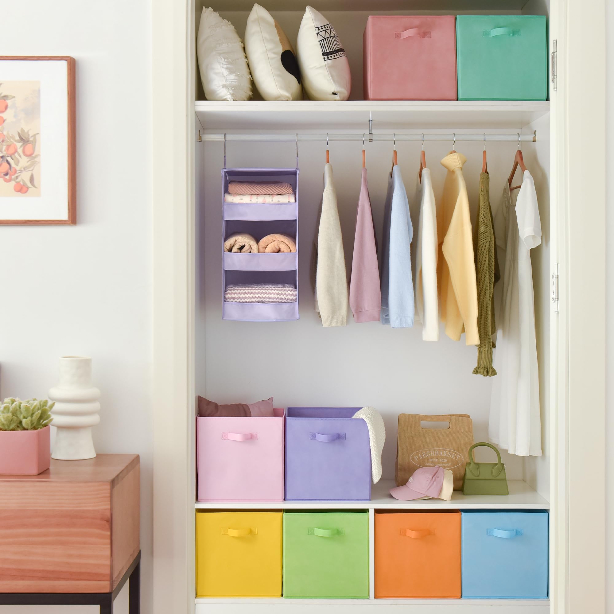 Granny Says Cube Storage Bins, 13X13X13 Cube Storage Organizer Bins, Toy Baskets Storage Kids, Collapsible Cube Storage Organize