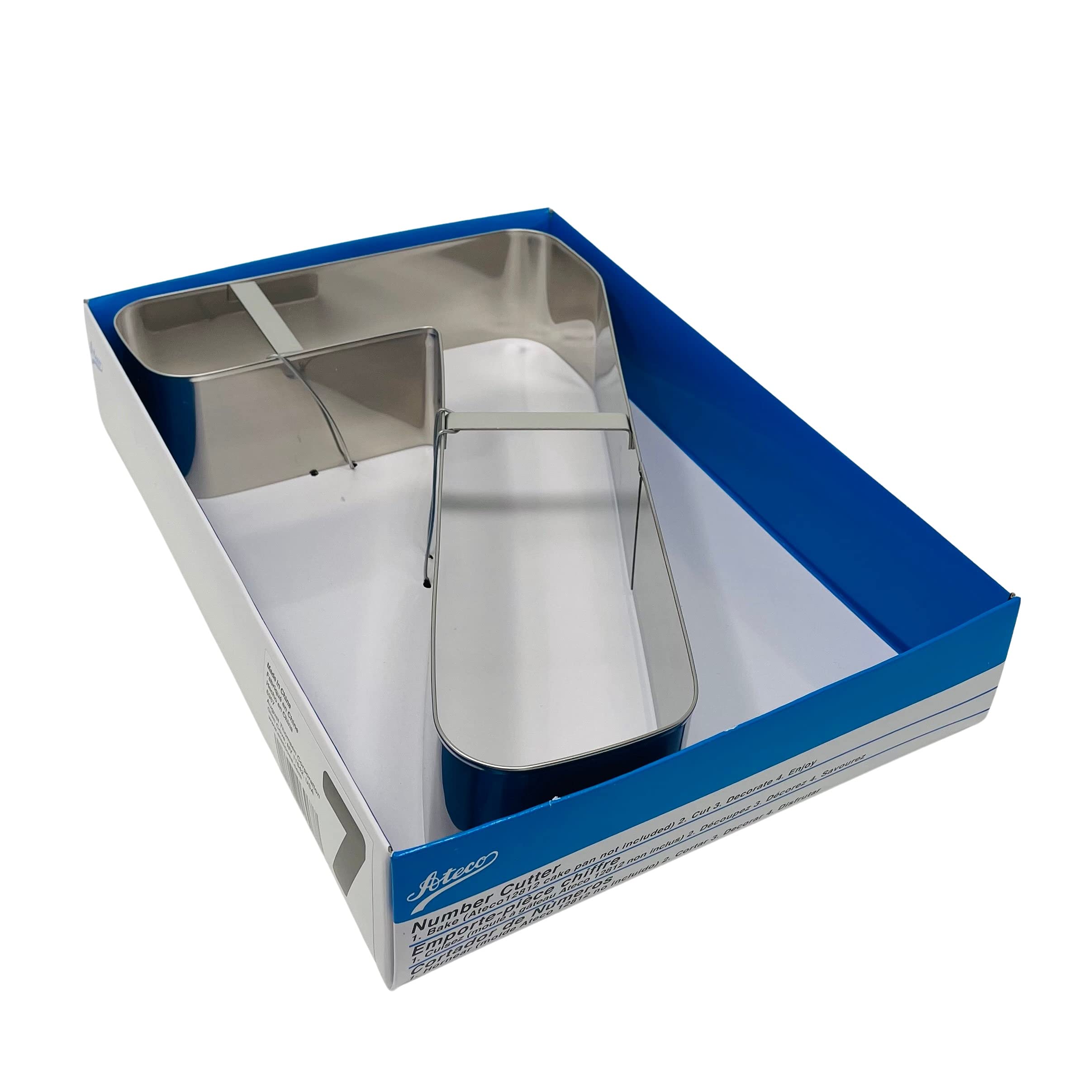 Ateco 6967 Large Number 7 Cake Cookie Cutter 7-1/4 Inch Left To Right X 11 Inch Top To Bottom X 2-1/8 Inch High