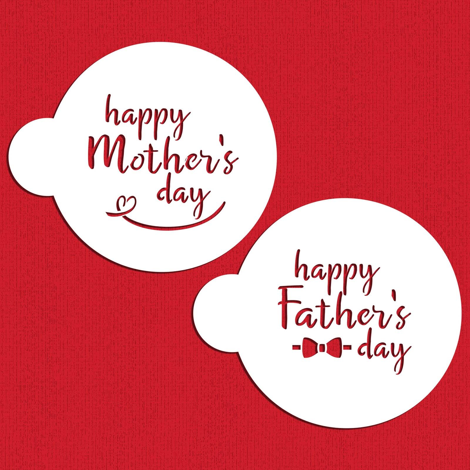 Happy Mother'S And Father'S Day Cookie Stencil | Decorating Template Cookie Cake Stencils | Reusable Stencils Stencils | C1057 B